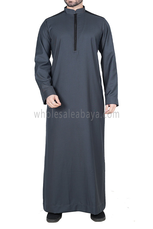 Men's Zip-up Collar Thoube 90052 MR8 Grey