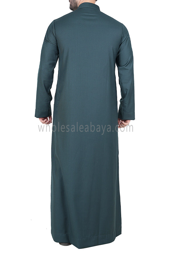 Men's Zip-up Collar Thoube 90052 MR9 Bottle Green