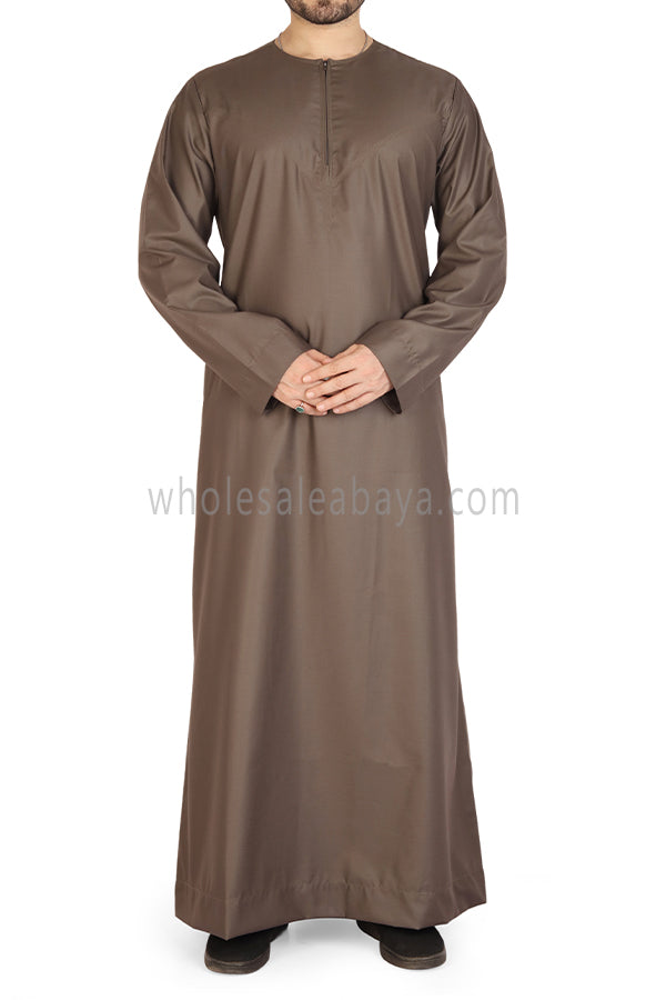 Latest Design Men's Omani Style Thoube 90008 RL21 Khaki Brown.