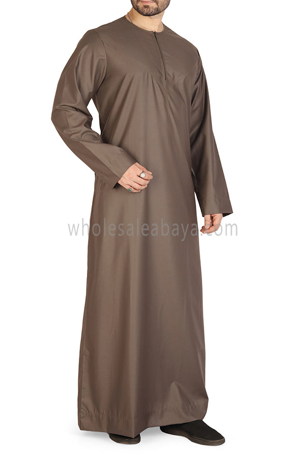Latest Design Men's Omani Style Thoube 90008 RL21 Khaki Brown.