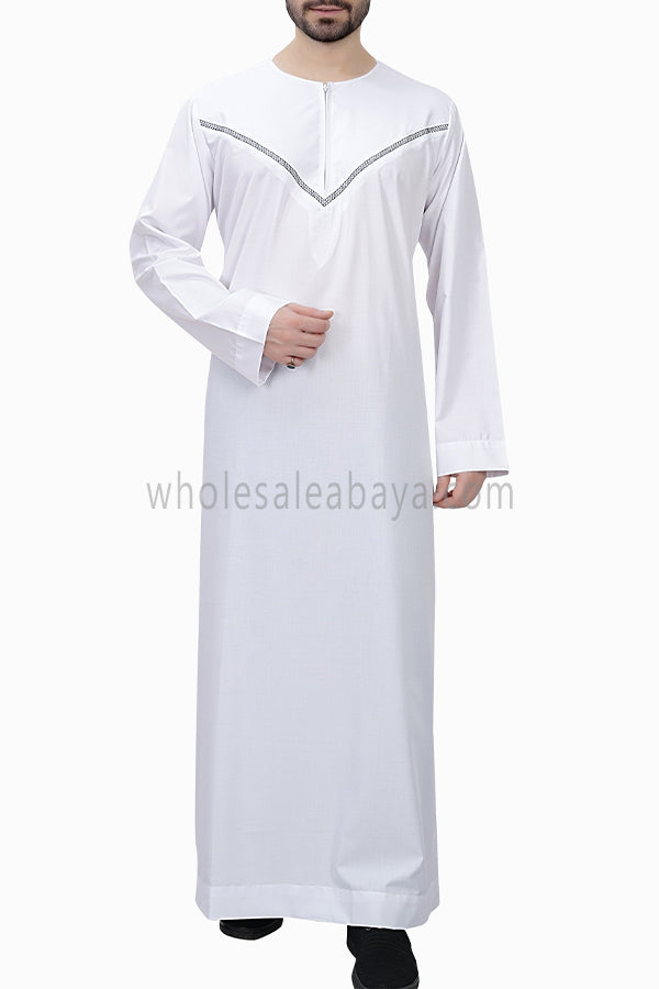 Men's Omani Style Thoube with Embroidery 90018
