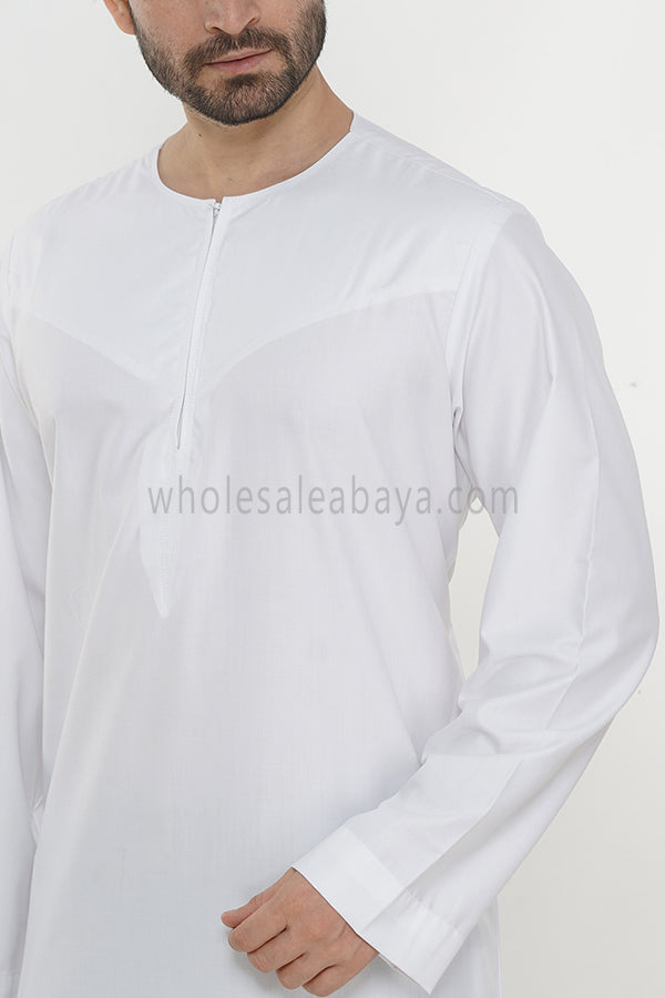 Latest Design Men's Omani Style Thoube 90008 RL18 White