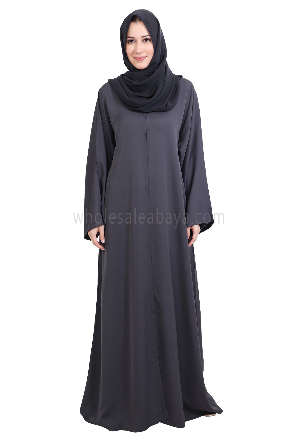 Front Open Nida Abaya with Buttons