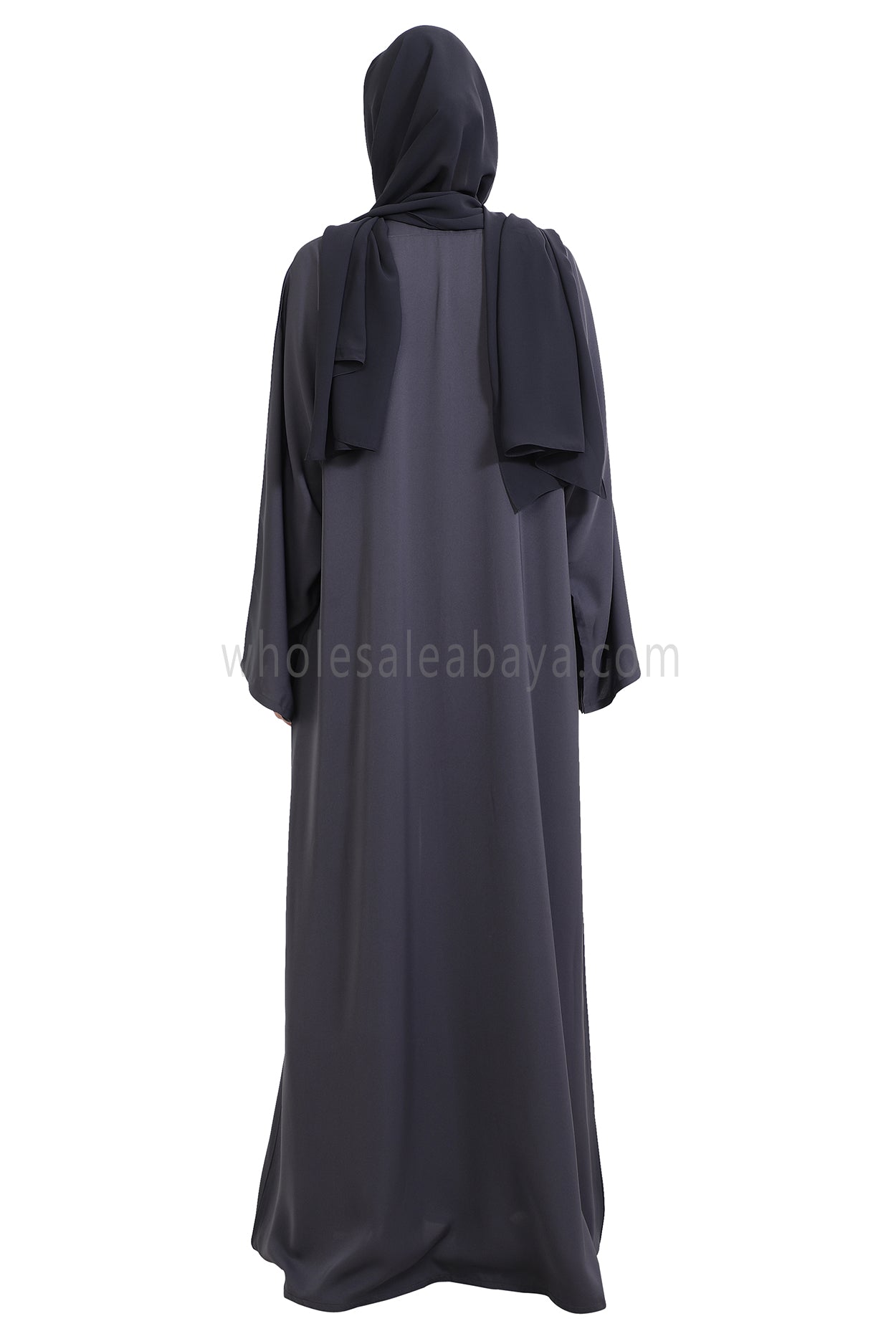 Front Open Nida Abaya with Buttons