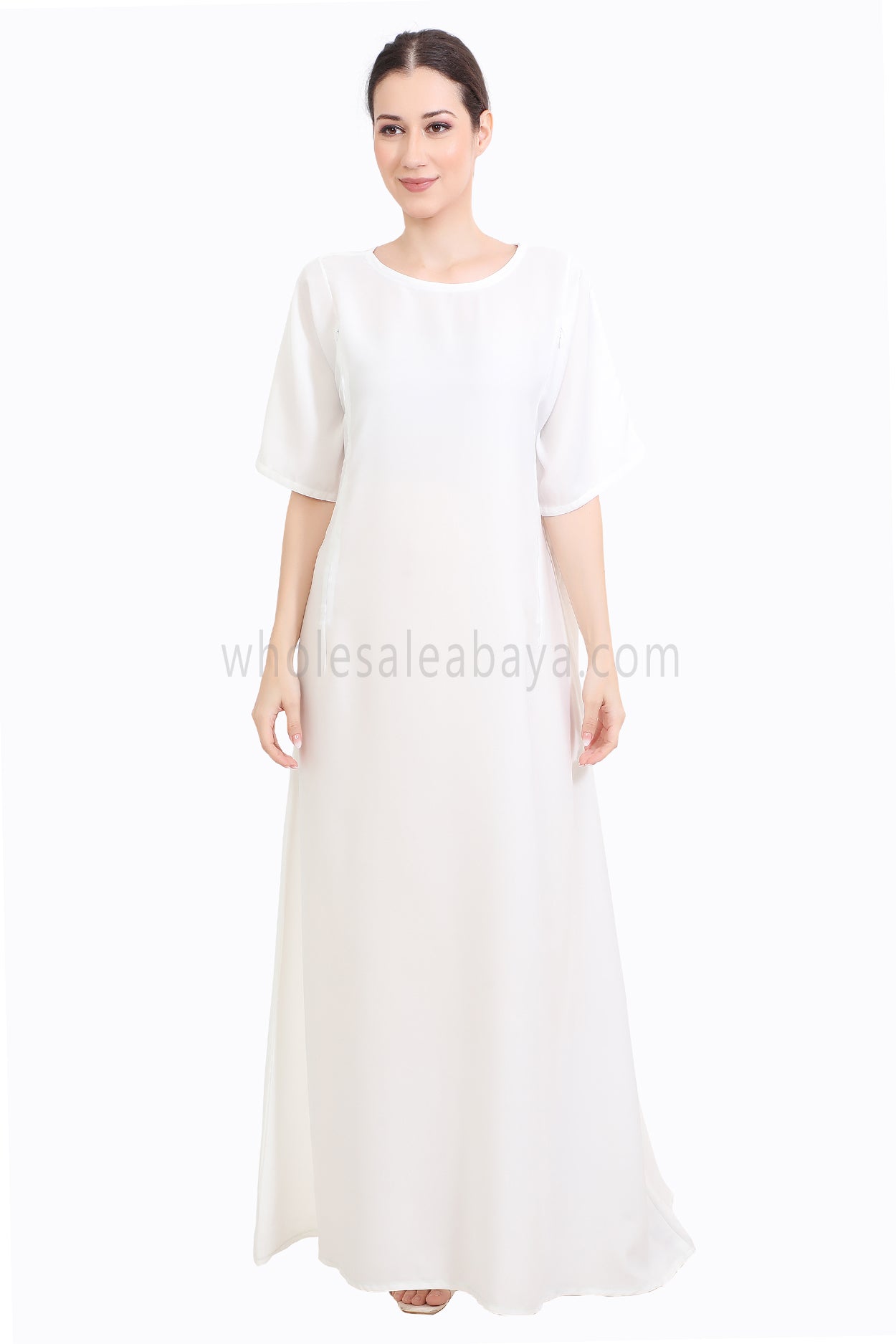 Inner Slip Dress Abaya with Maternity Zips