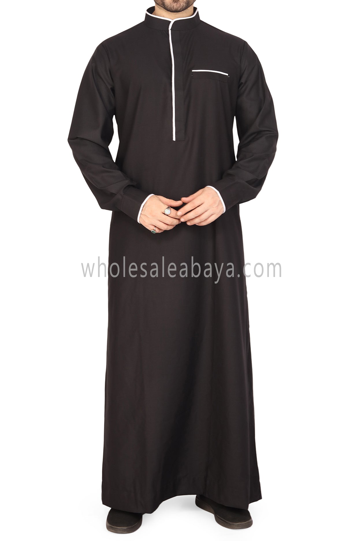 Men's Piping Collar Thoube Black Colour