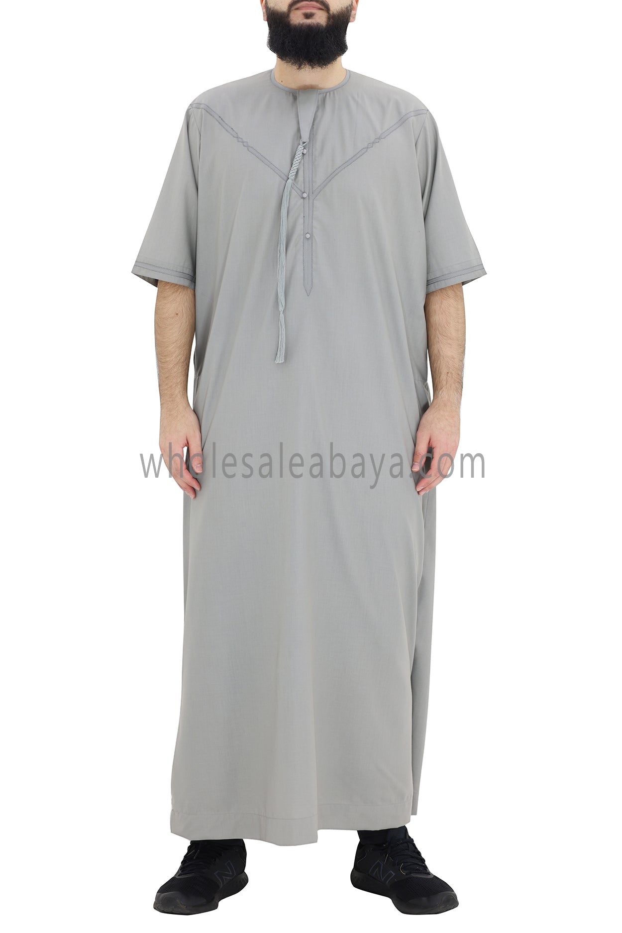 Men's Premium Emirati Thoube Smoke Grey