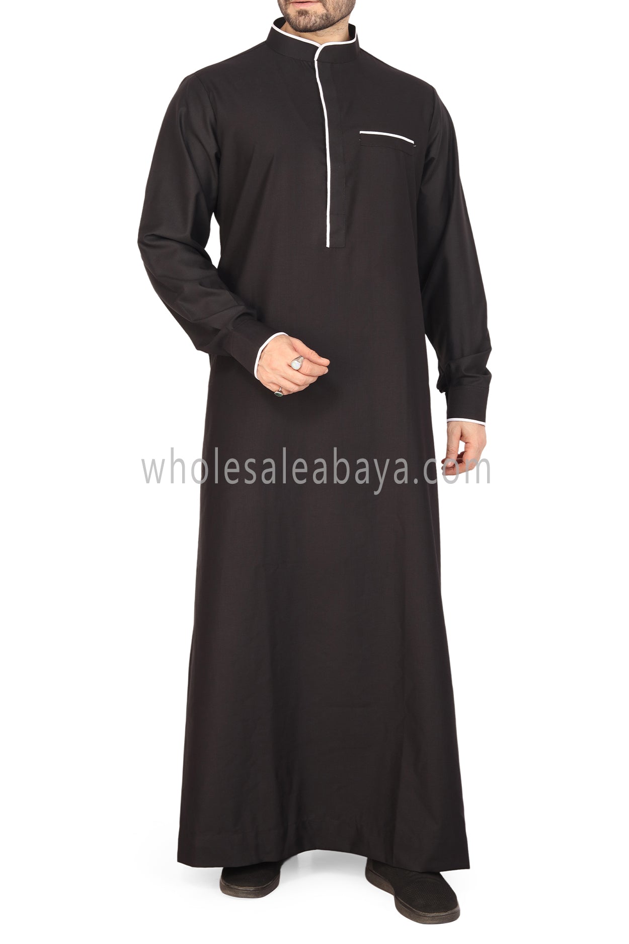 Men's Piping Collar Thoube Black Colour