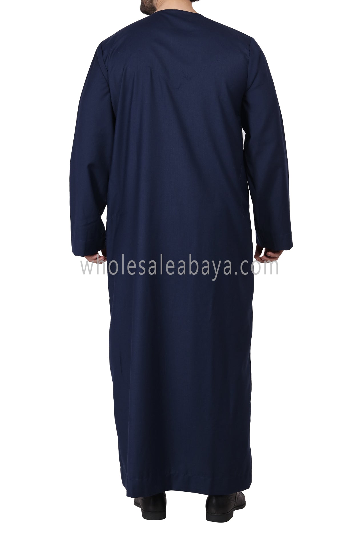 Premium Omani Thoube with Zip and Designer Tassel Navy Blue