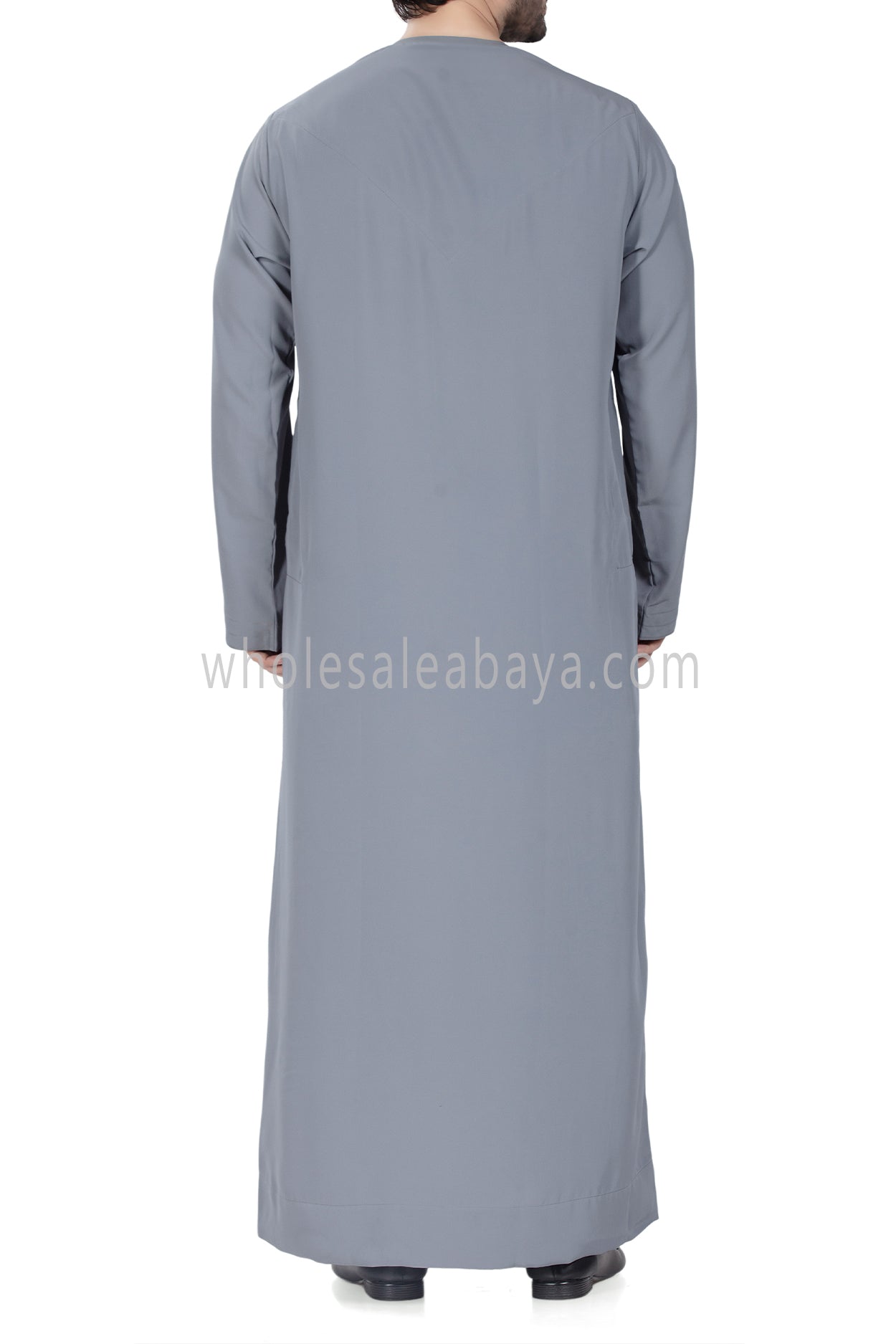 Men's Premium Emirati Thoube With Zip and Tassel Slate Grey Colour