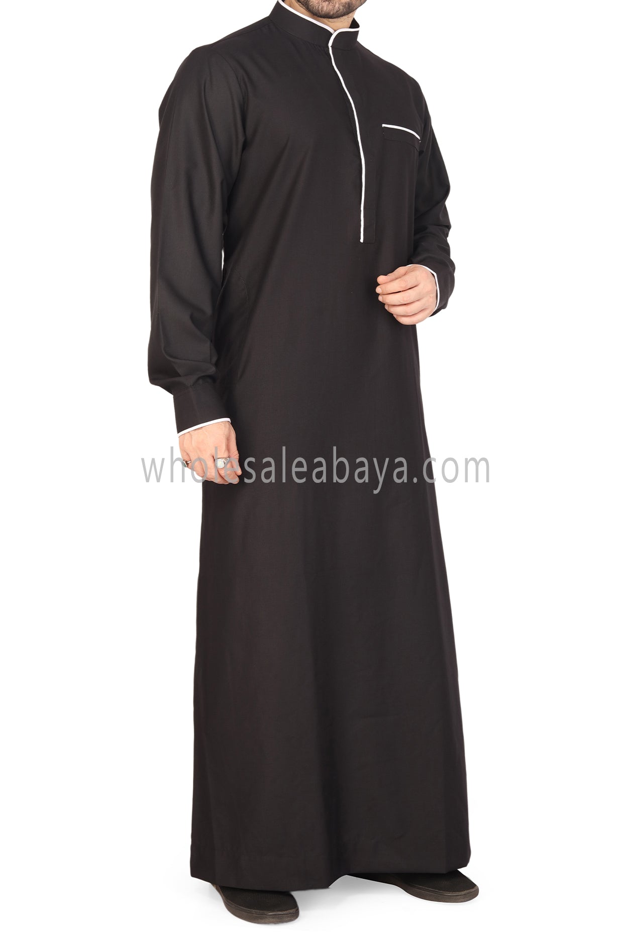Men's Piping Collar Thoube Black Colour