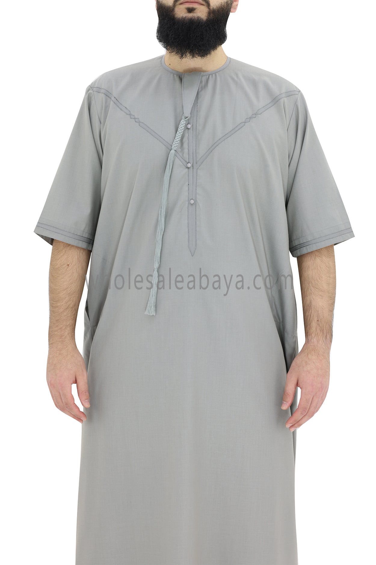 Men's Premium Emirati Thoube Smoke Grey
