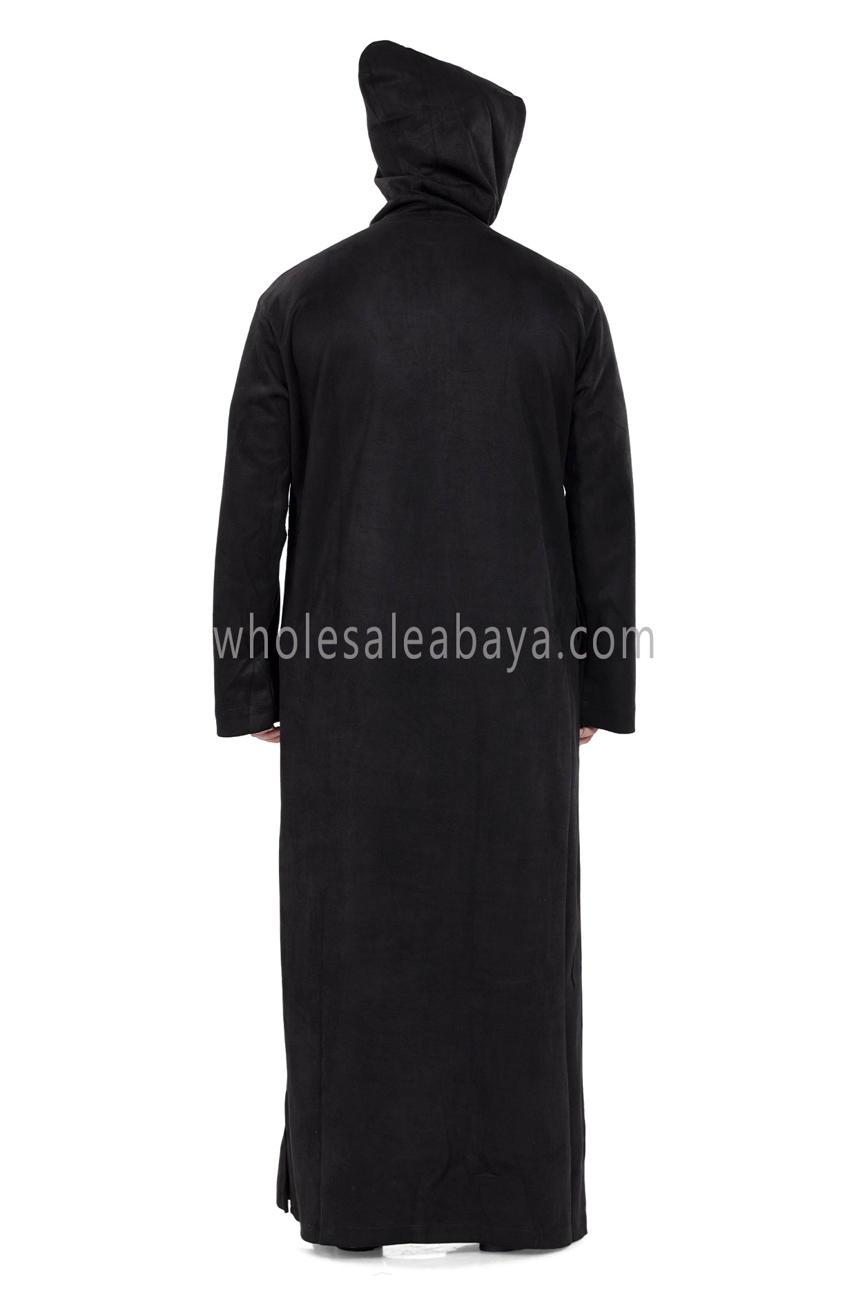 Premium Suede Hooded Thoube 90016 Black