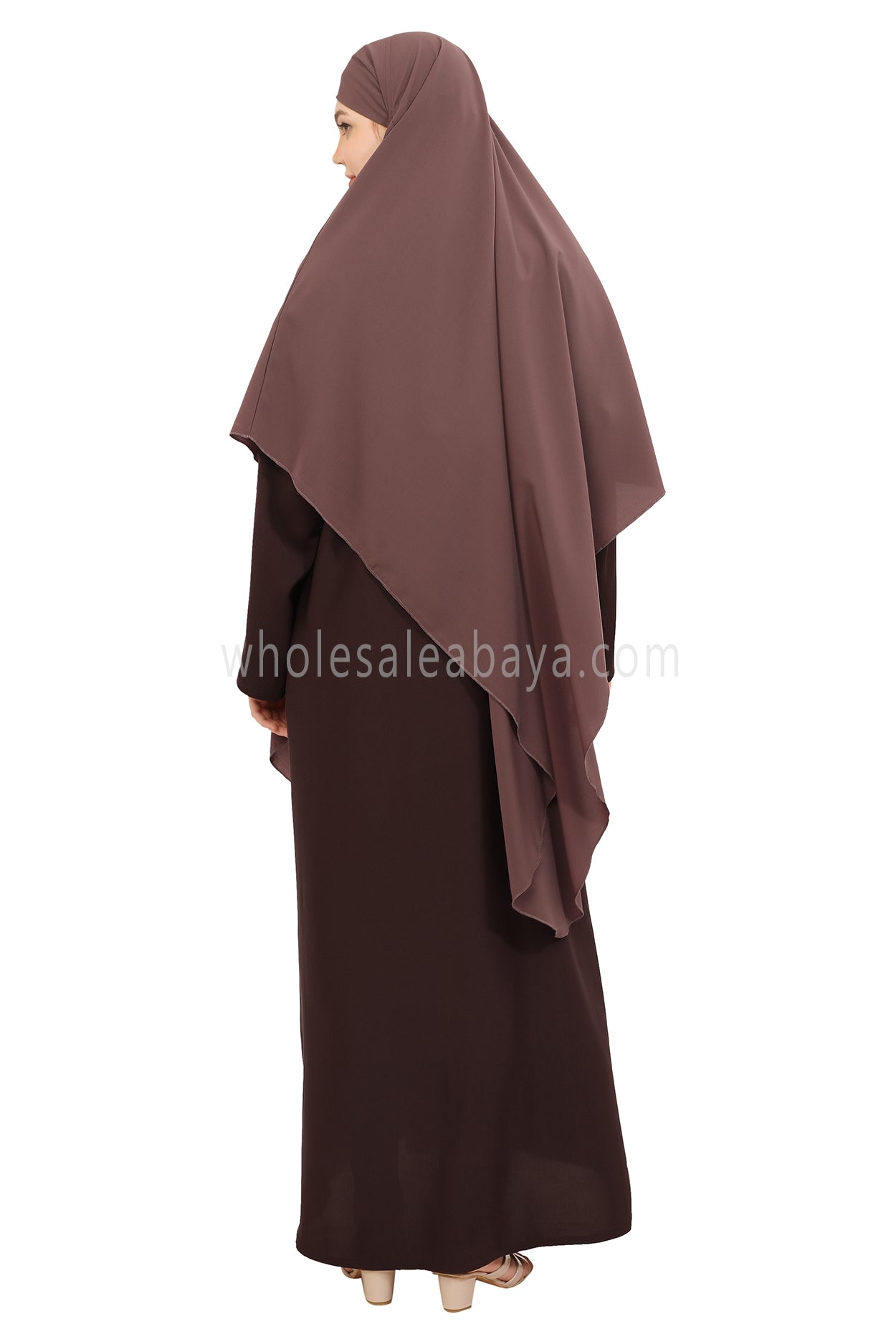 Free Size Premium Khimar Old Rose Pink 50041