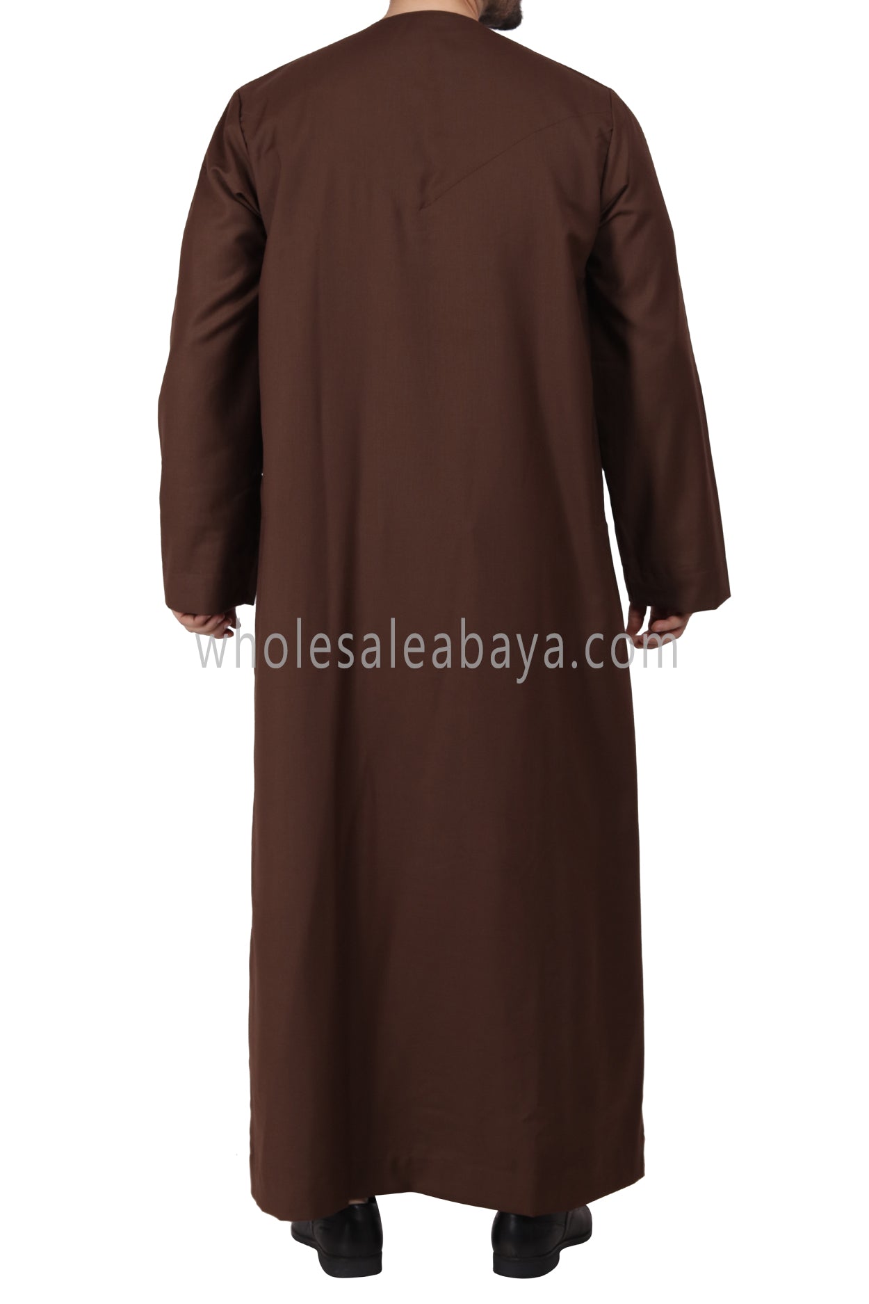 Premium Omani Thoube with Zip and Designer Tassel Brown Colour