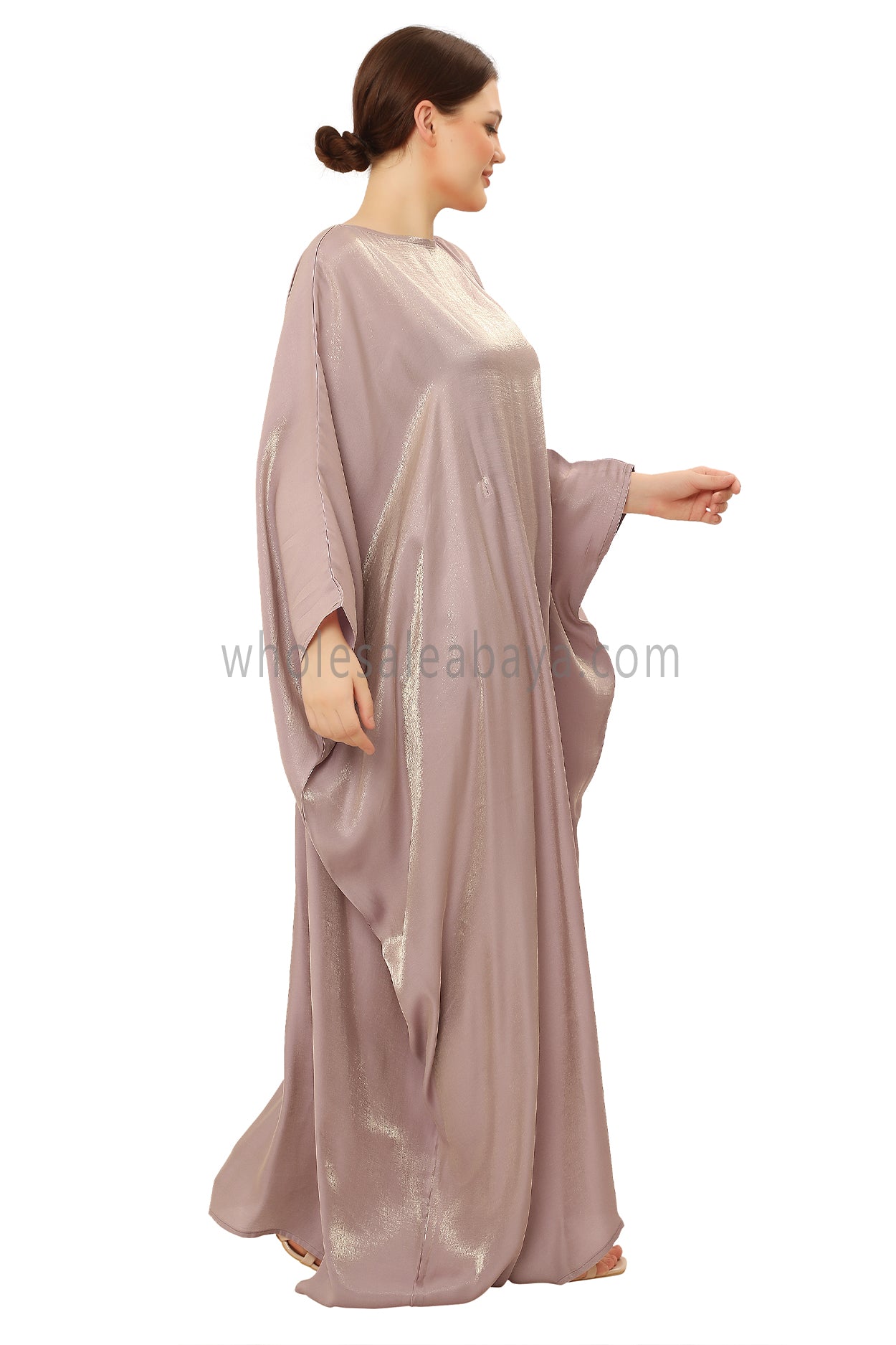 Butterfly Shimmer Kaftan Abaya Sand Colour 30520