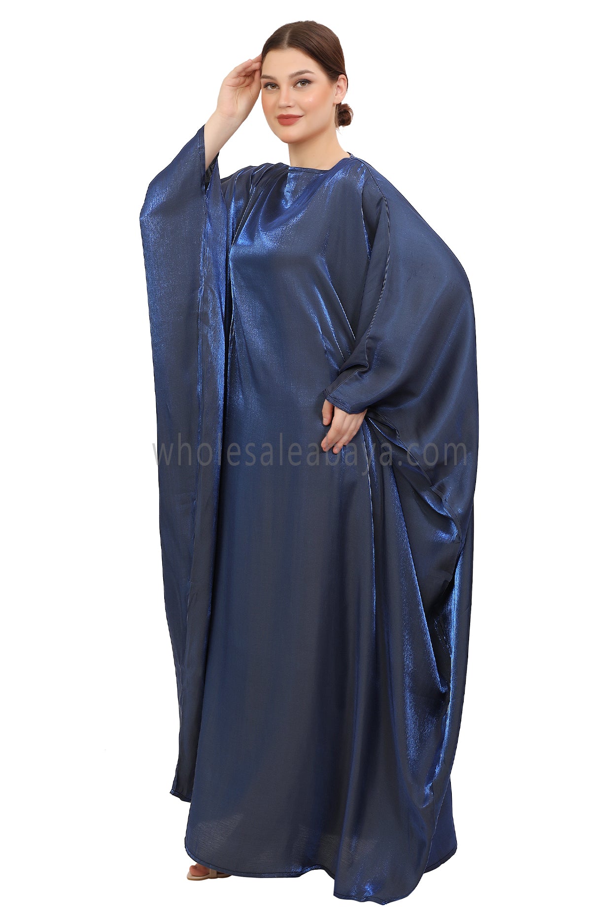 Butterfly Shimmer Kaftan Abaya Royal Blue 30520