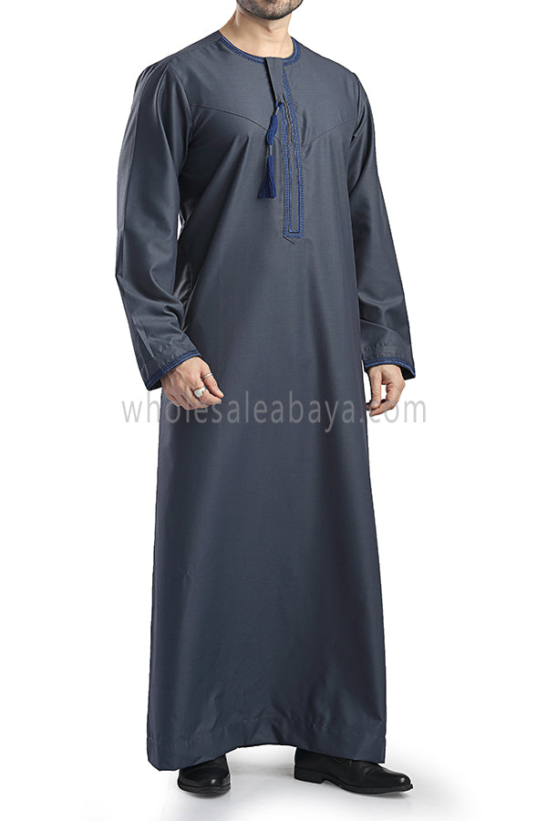 Embroidered Omani Thoube 90049 RL19 GREY