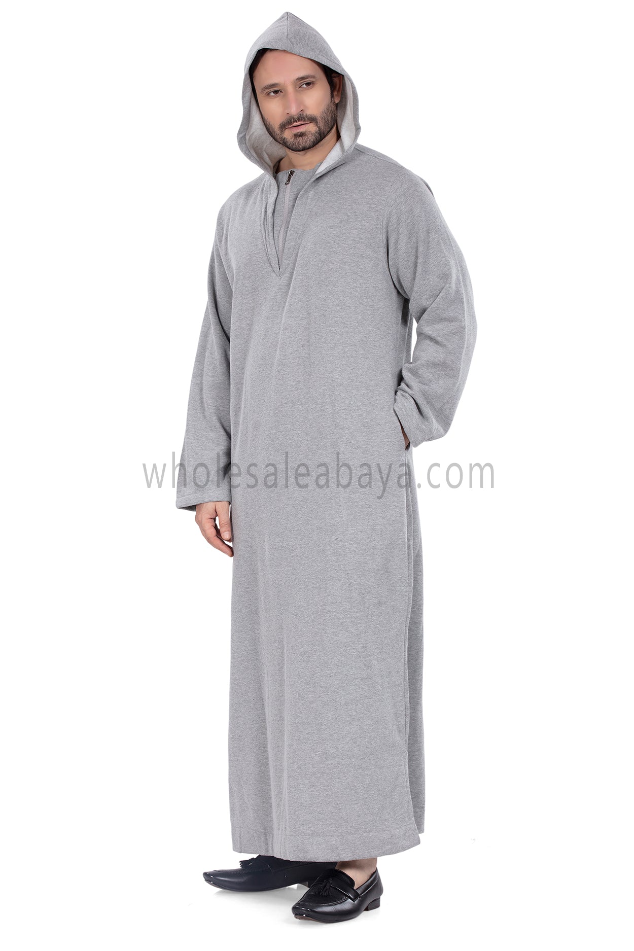 Men's Winter Hoodie Thoube 90016 Light Grey