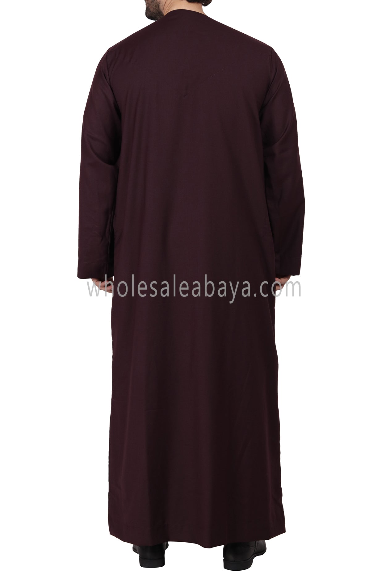 Premium Omani Thoube with Zip and Designer Tassel Burgundy Colour