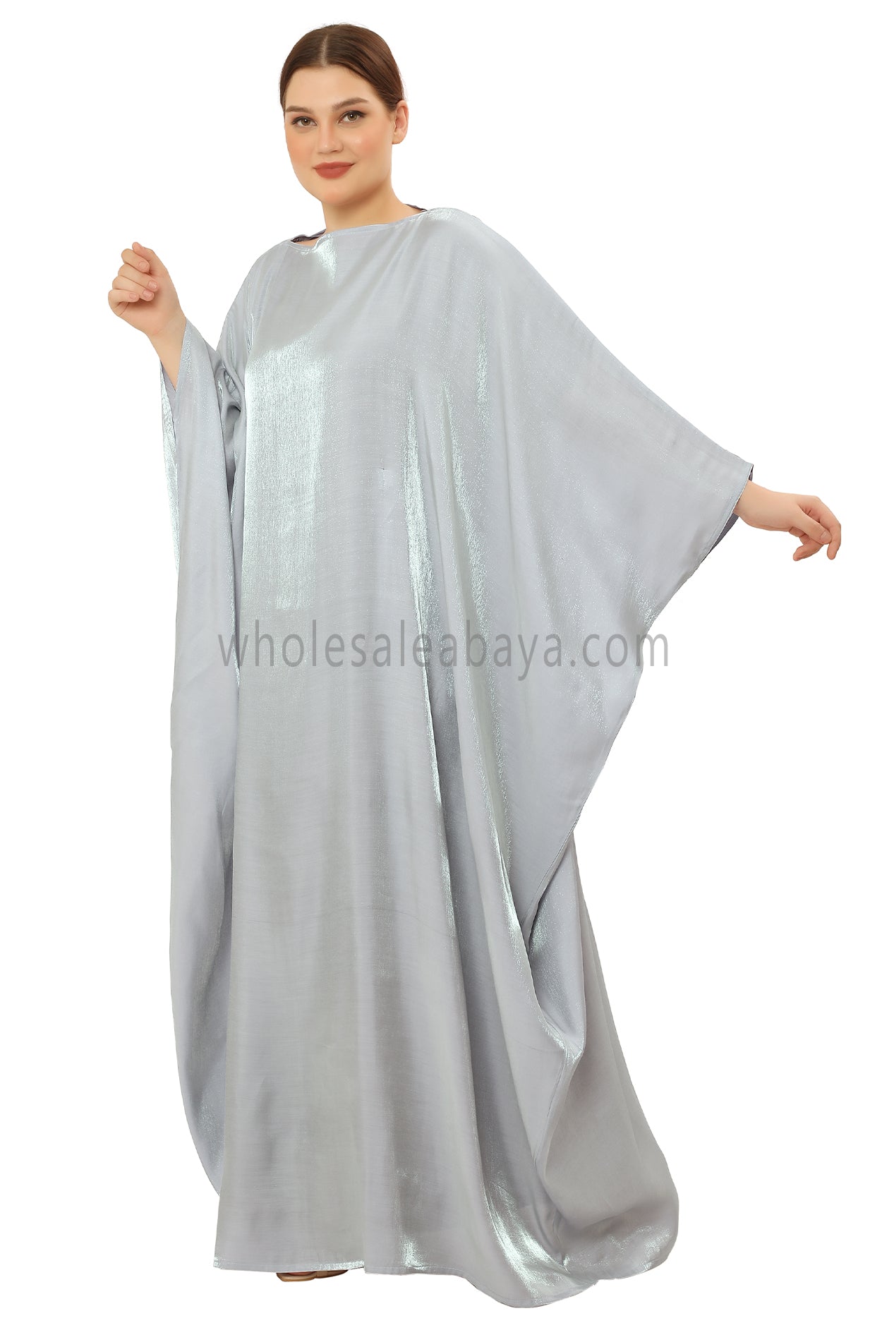 Butterfly Shimmer Kaftan Abaya Sky Mist 30520