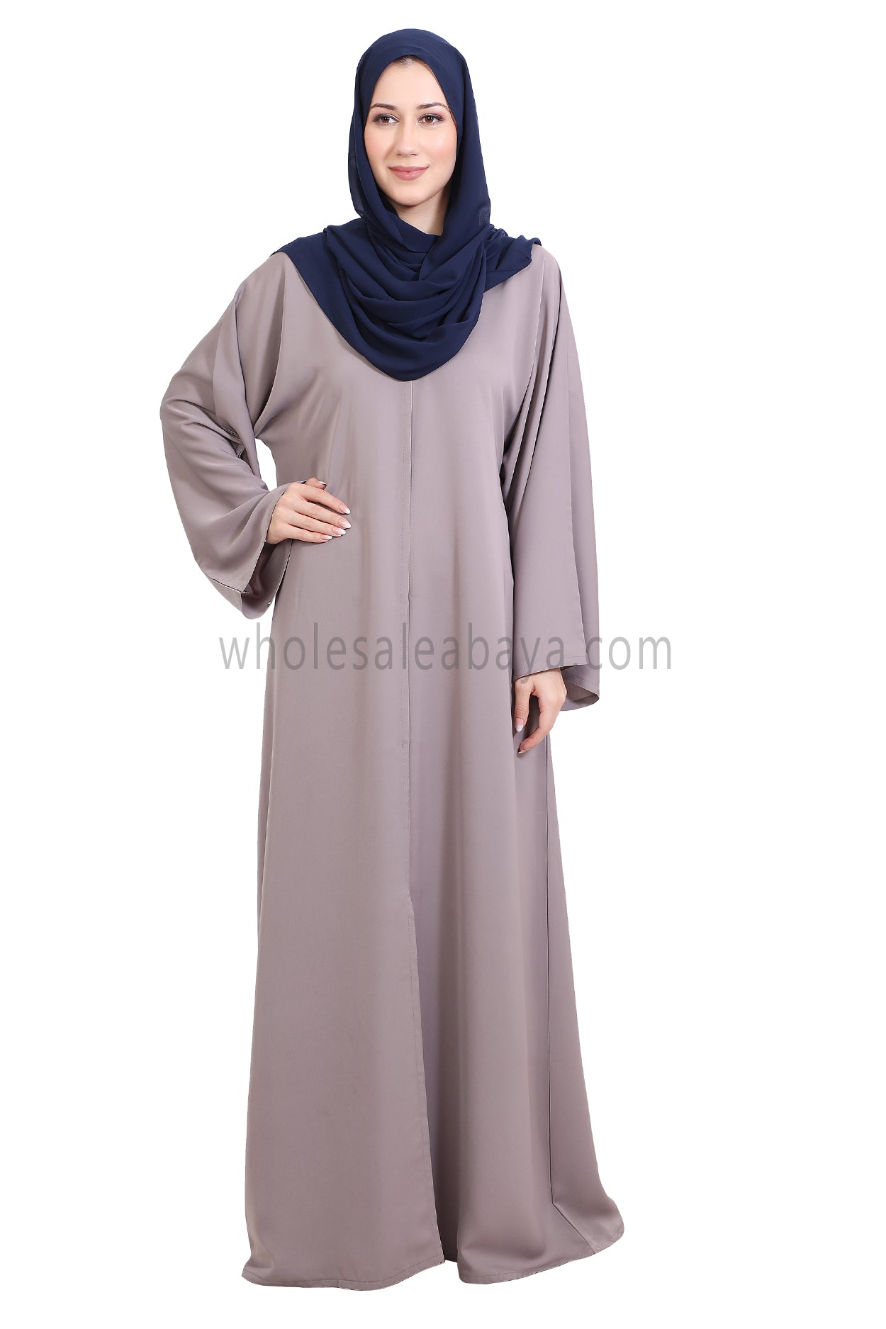 Front Open Nida Abaya with Buttons