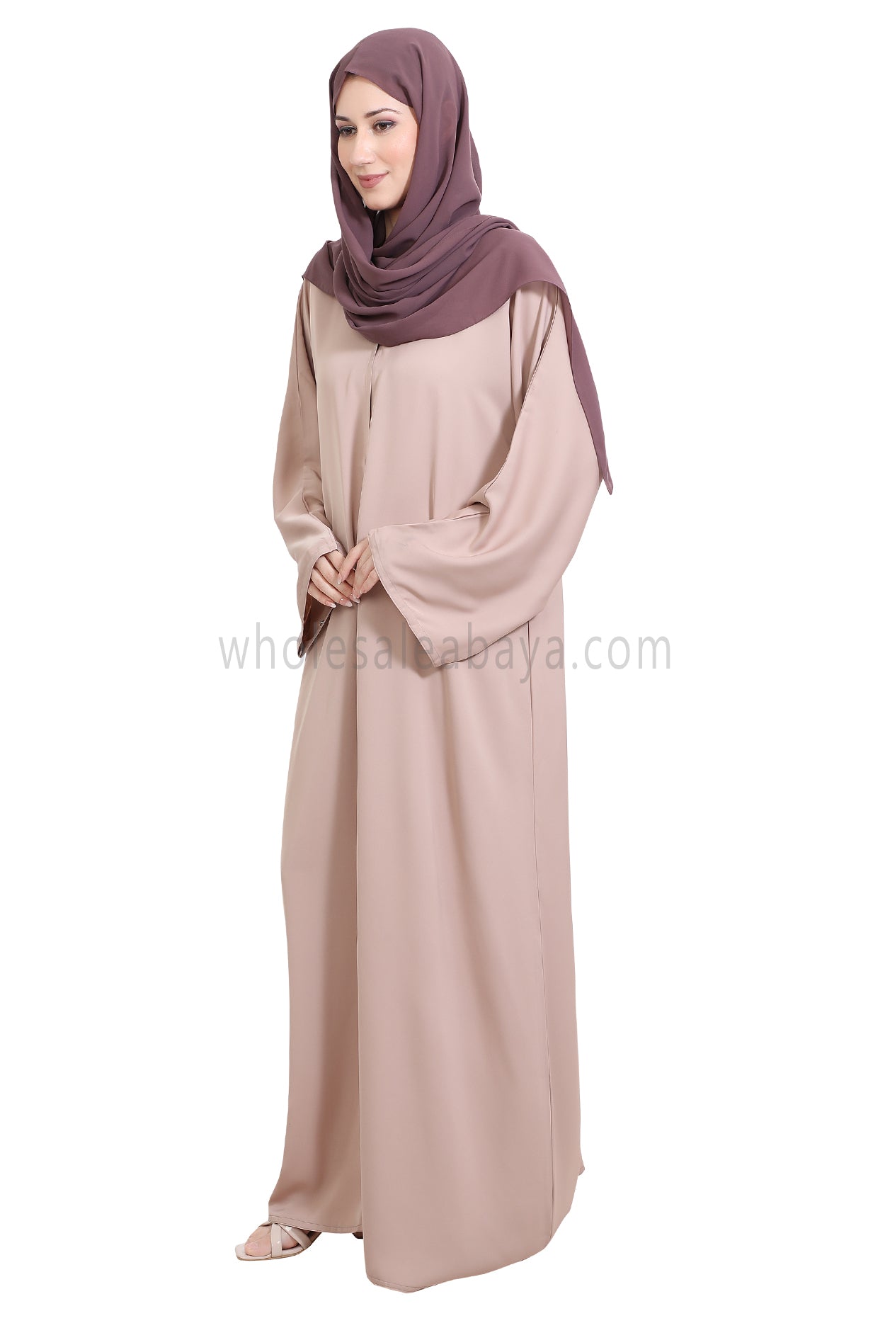 Front Open Nida Abaya with Buttons