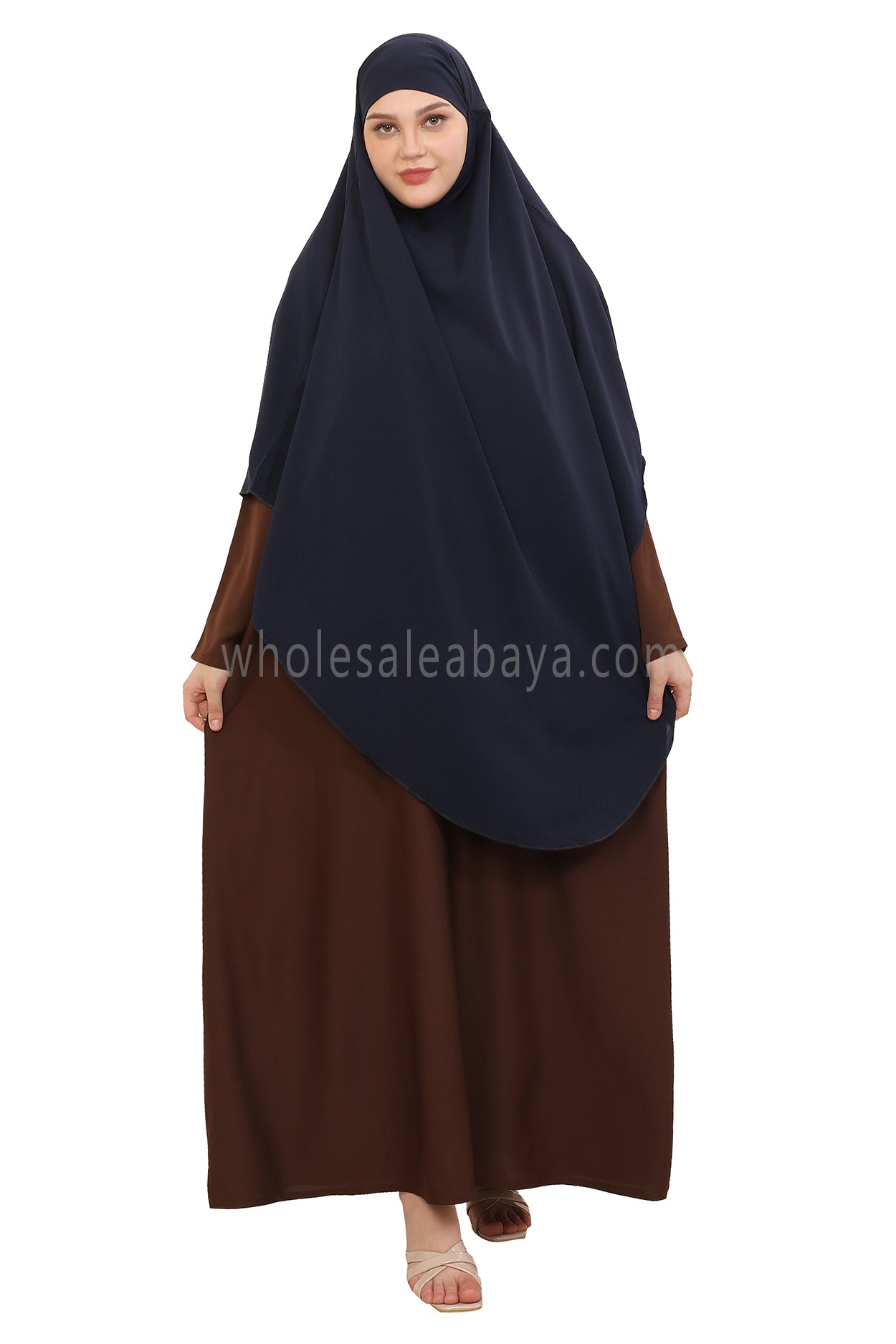Free Size Premium Khimar Royal Navy Blue 50041