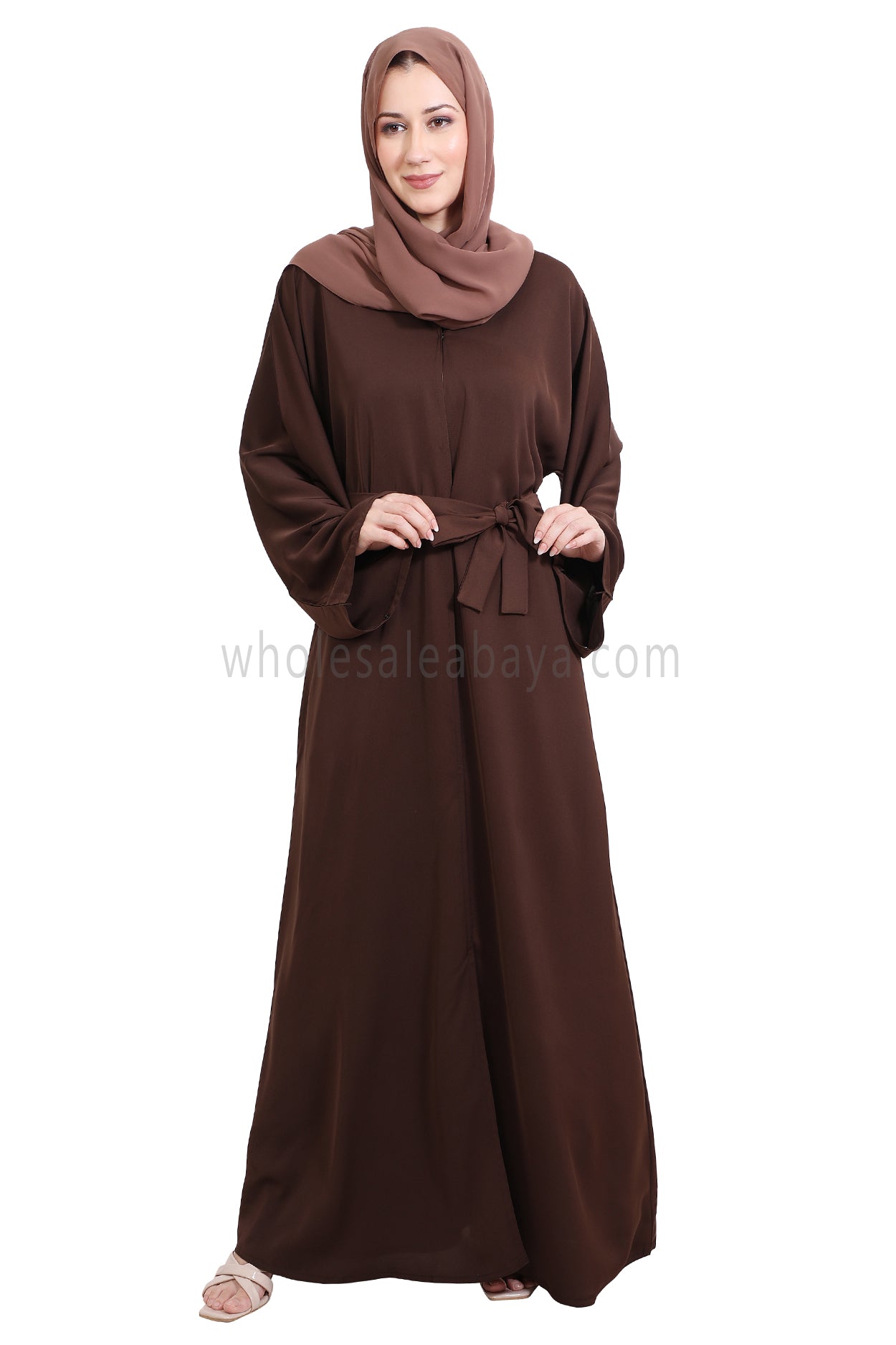 Front Open Nida Abaya with Buttons