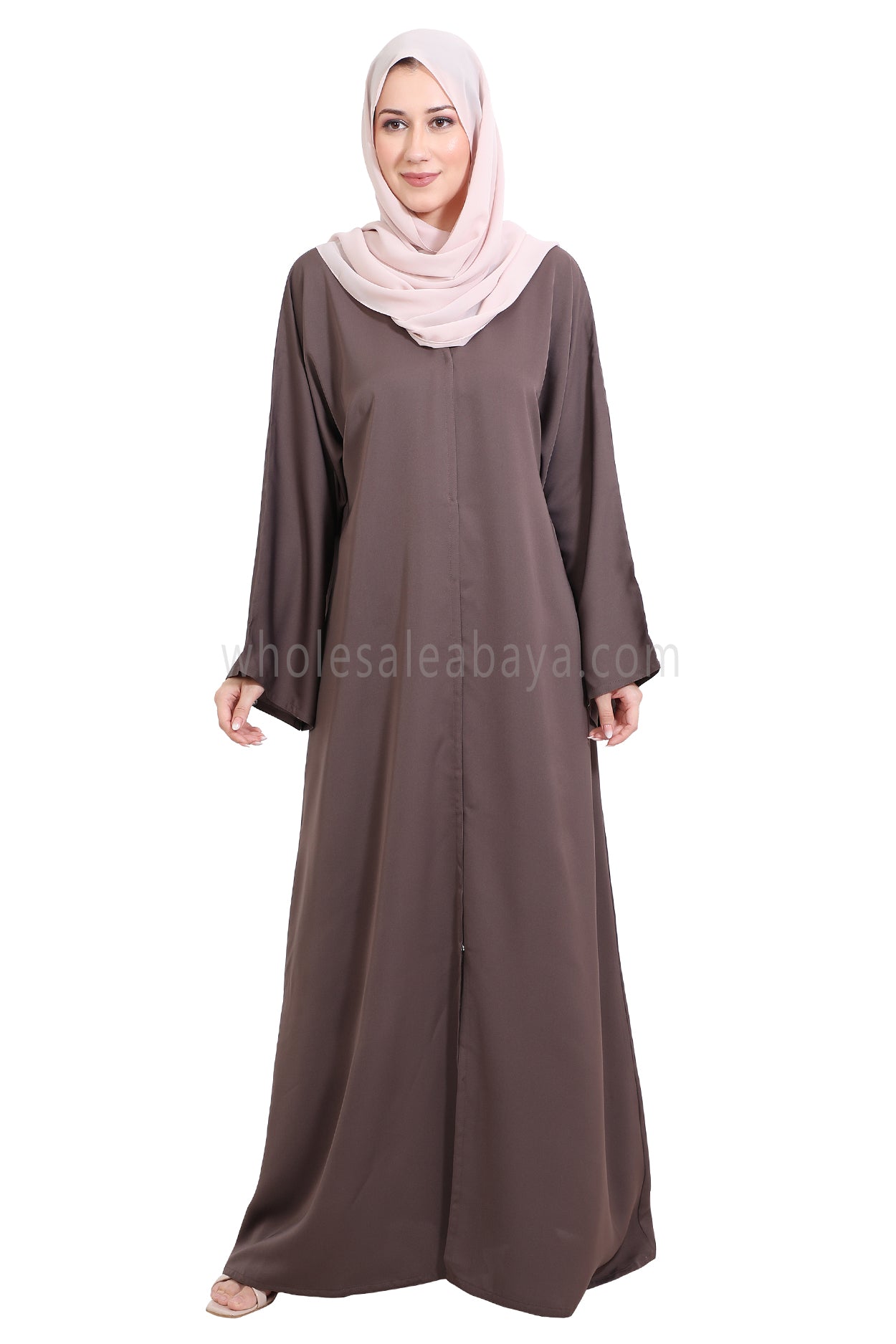 Front Open Nida Abaya with Buttons