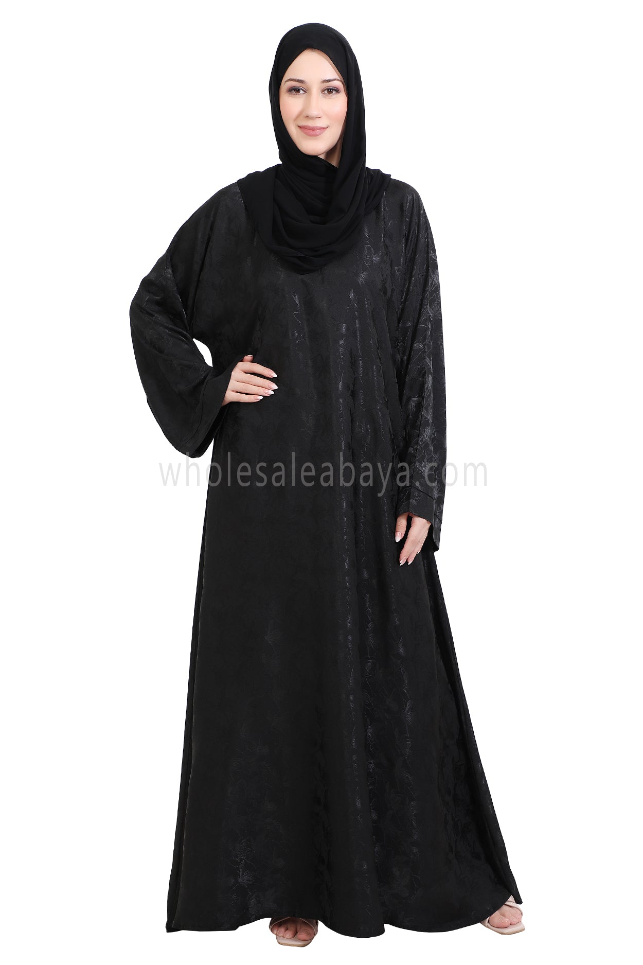 Urban Jacquard Closed Umbrella Abaya