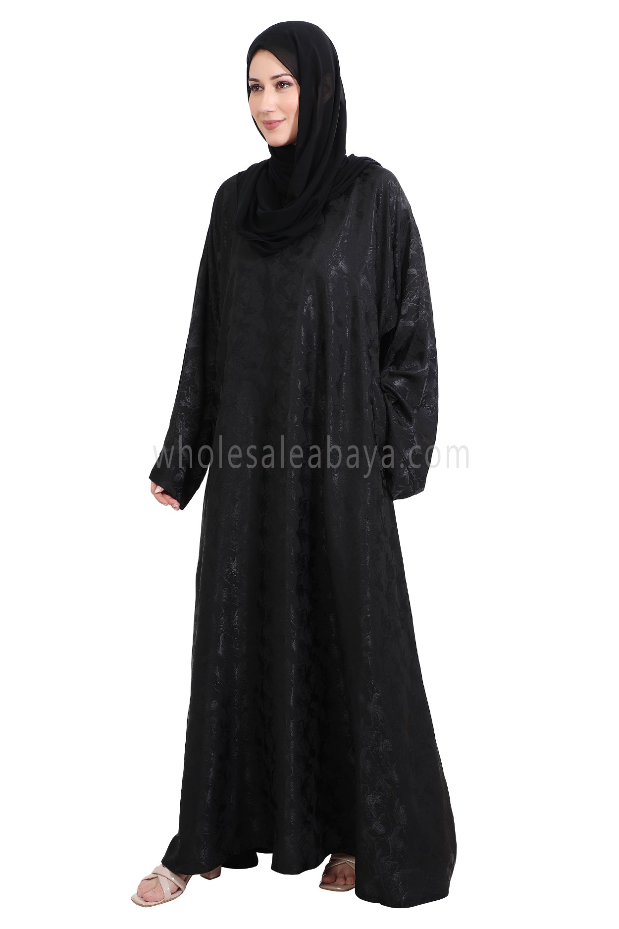 Urban Jacquard Closed Umbrella Abaya