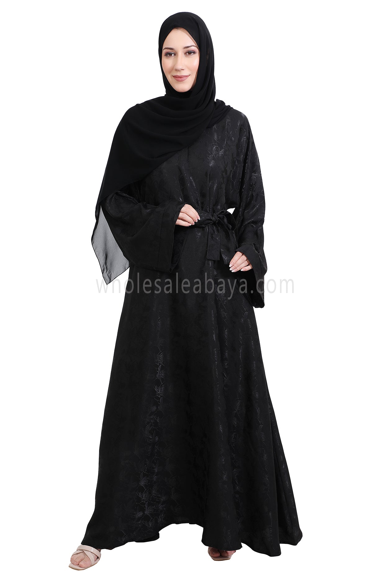 Urban Jacquard Closed Umbrella Abaya