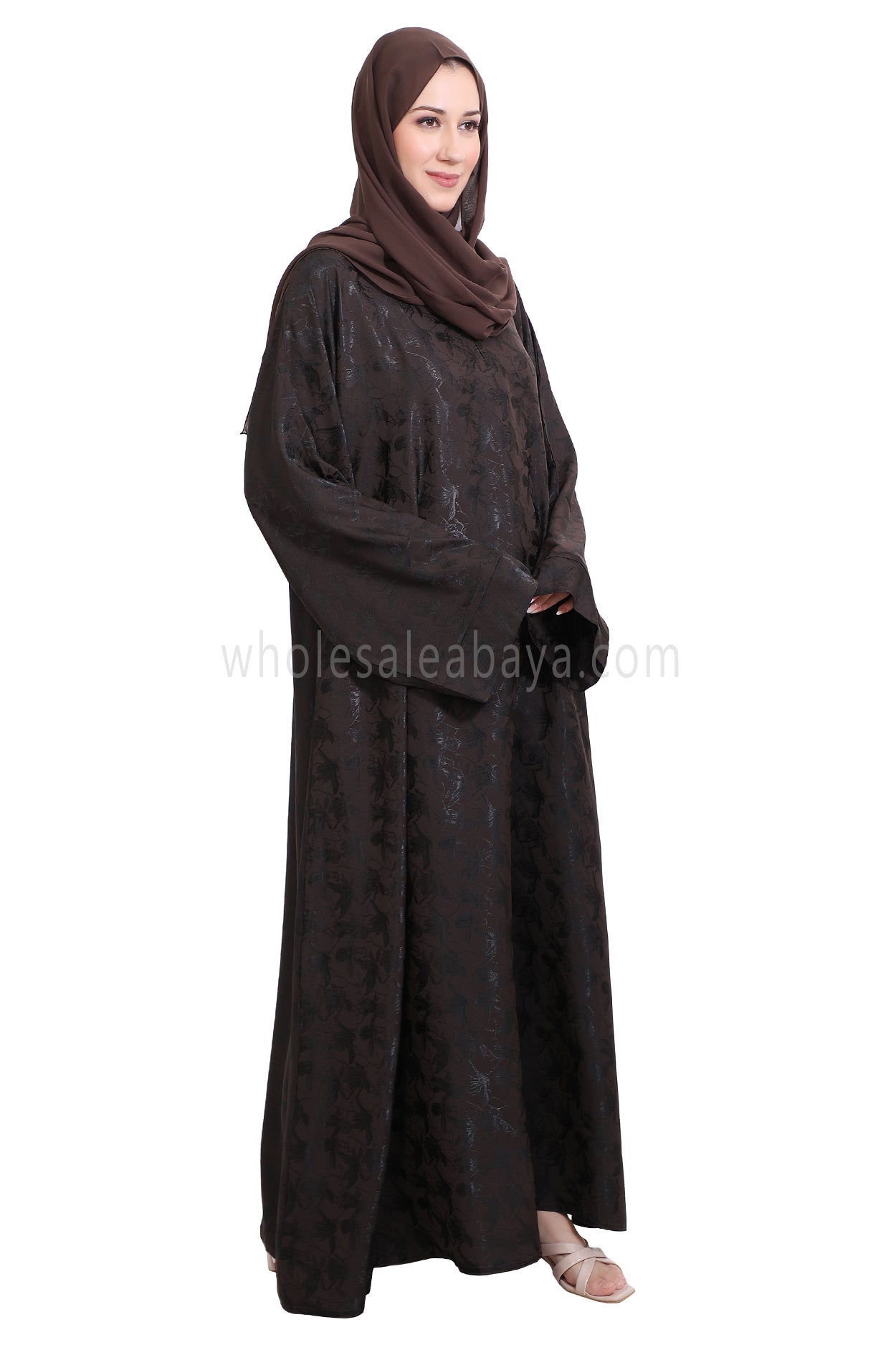 Urban Jacquard Closed Umbrella Abaya