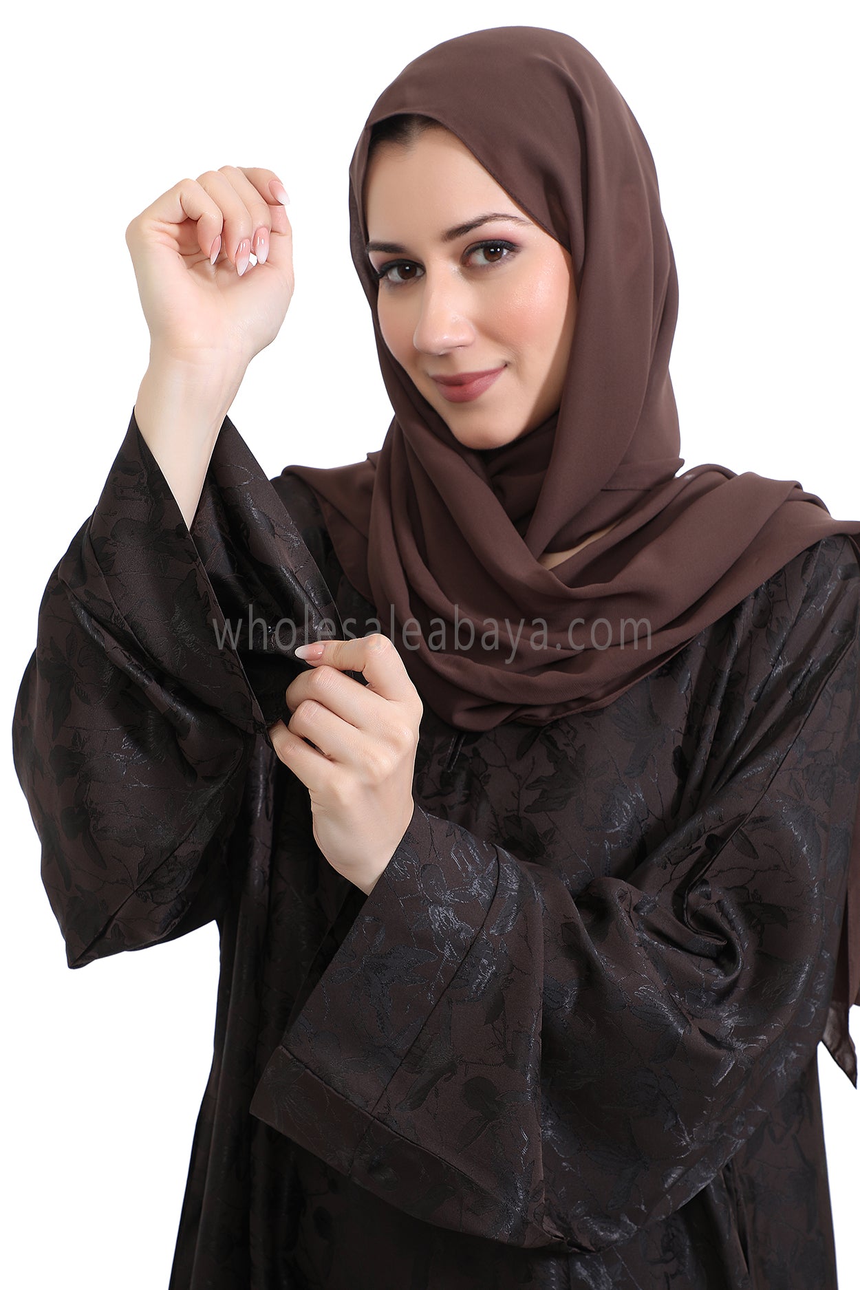 Urban Jacquard Closed Umbrella Abaya