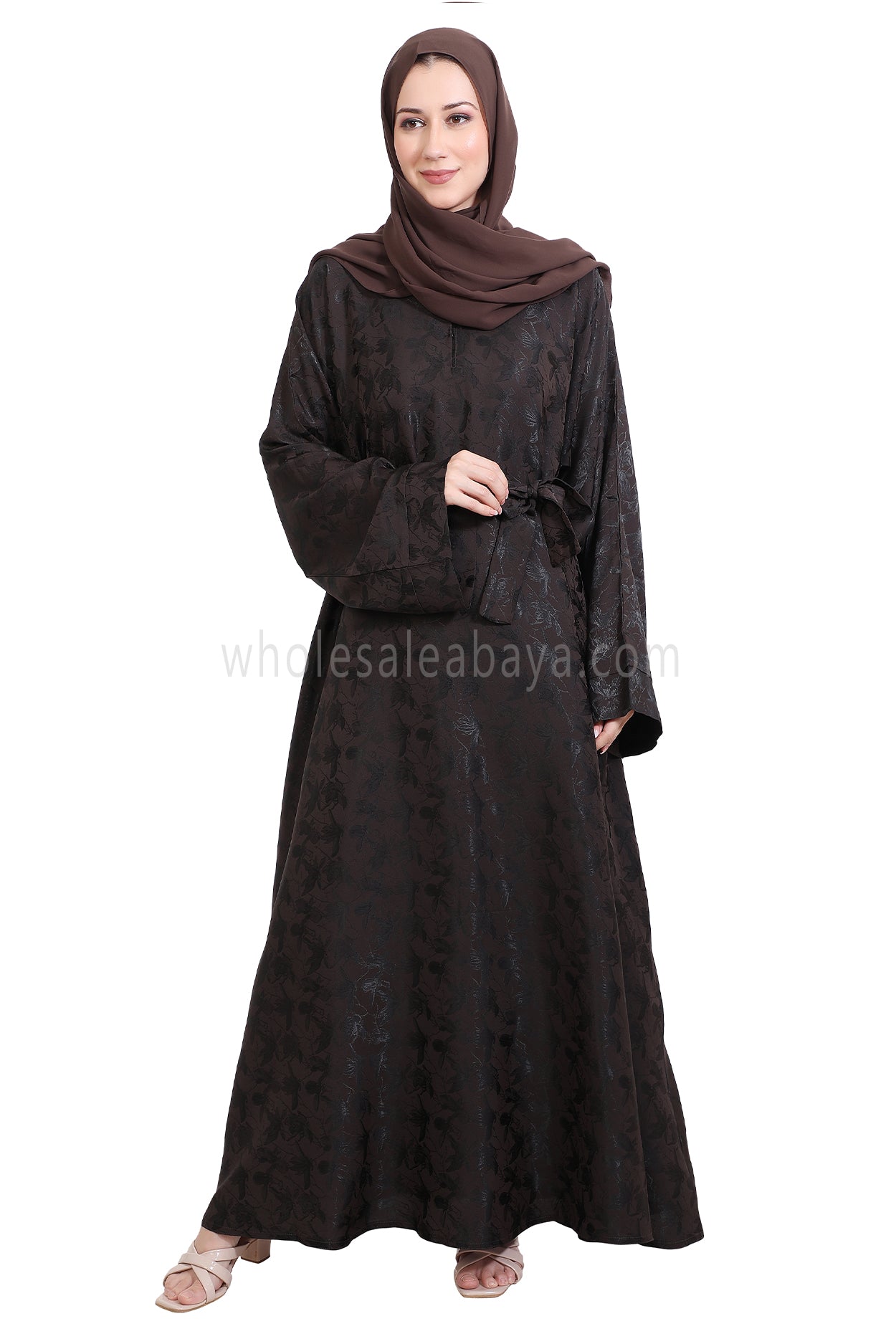 Urban Jacquard Closed Umbrella Abaya