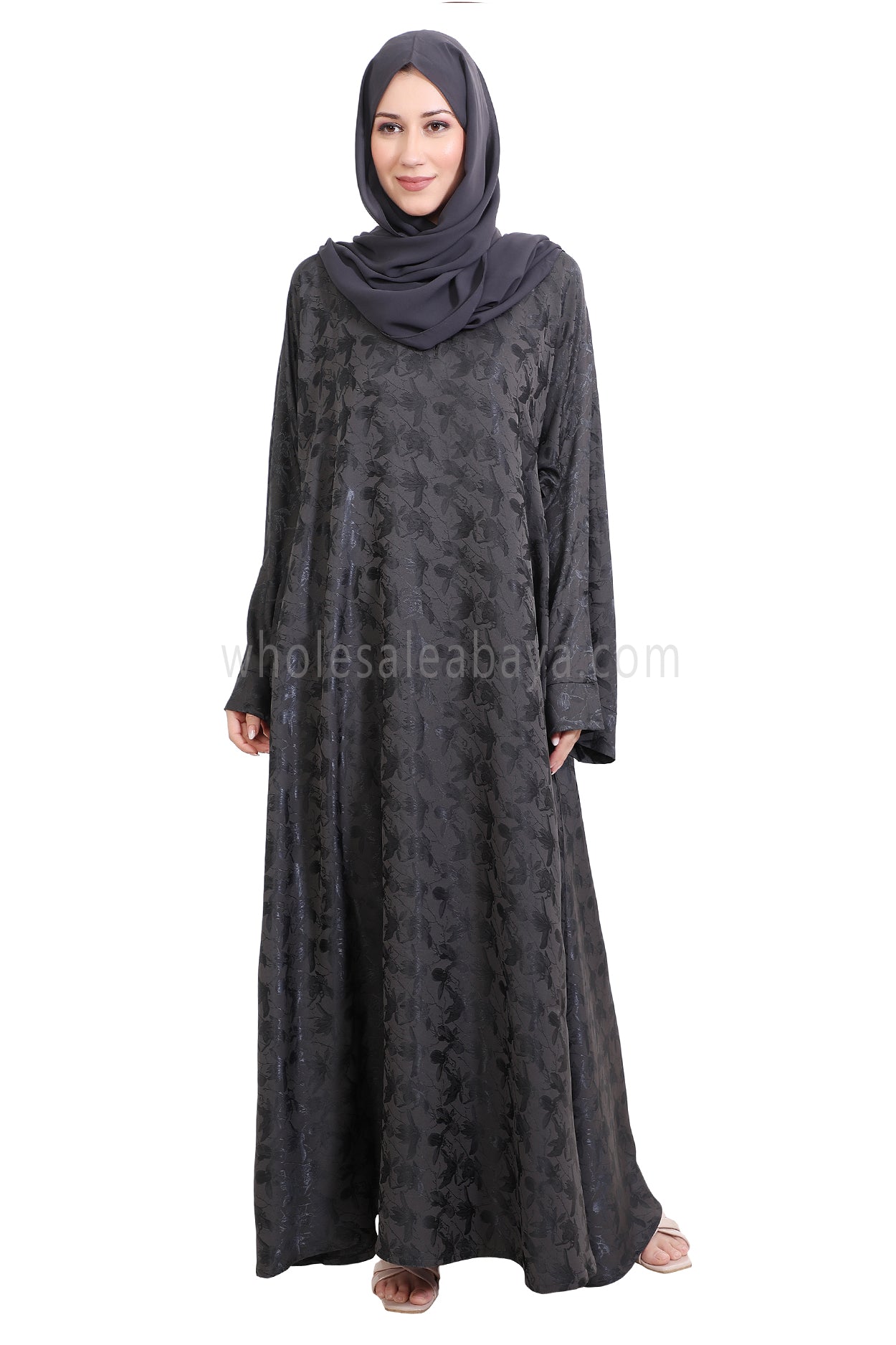 Urban Jacquard Closed Umbrella Abaya