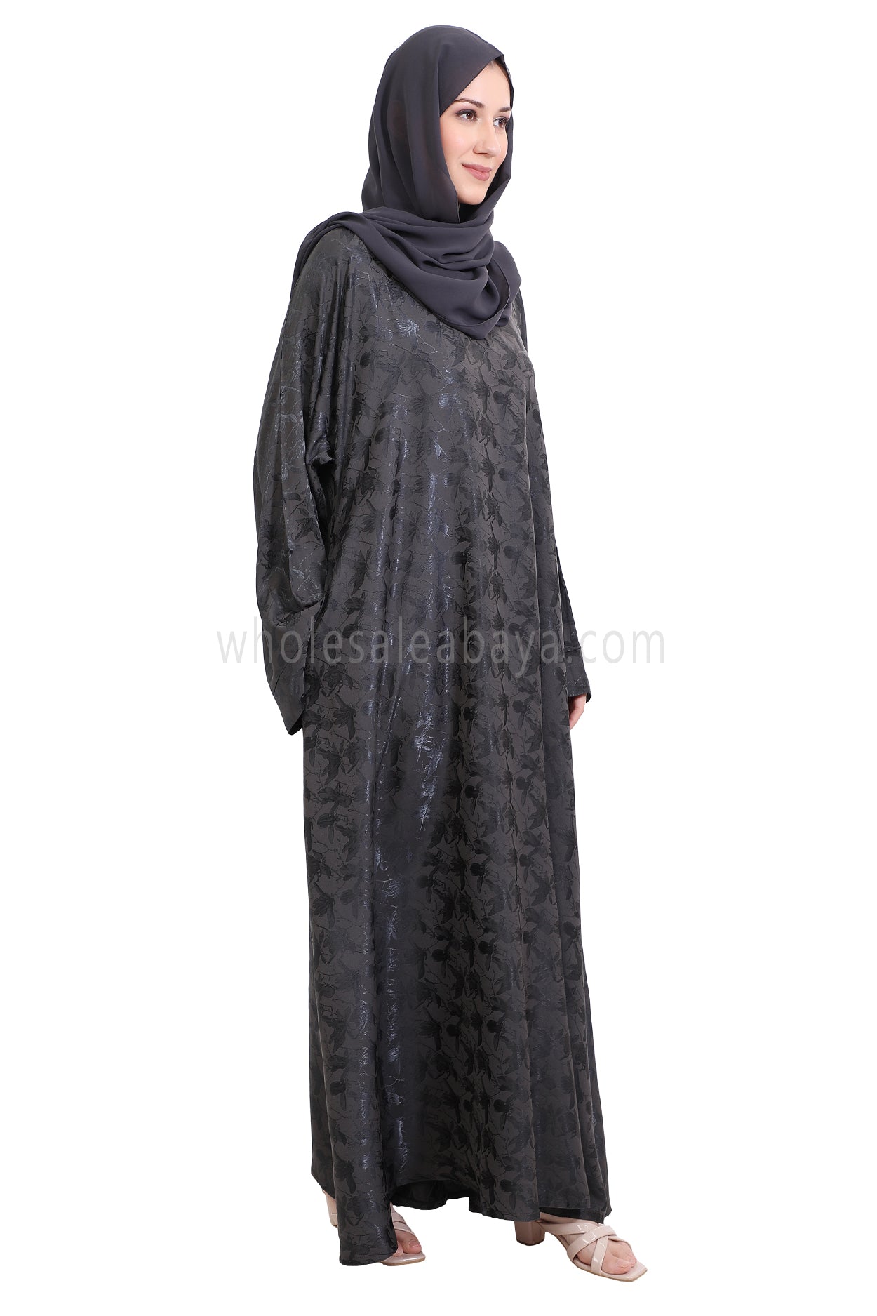 Urban Jacquard Closed Umbrella Abaya