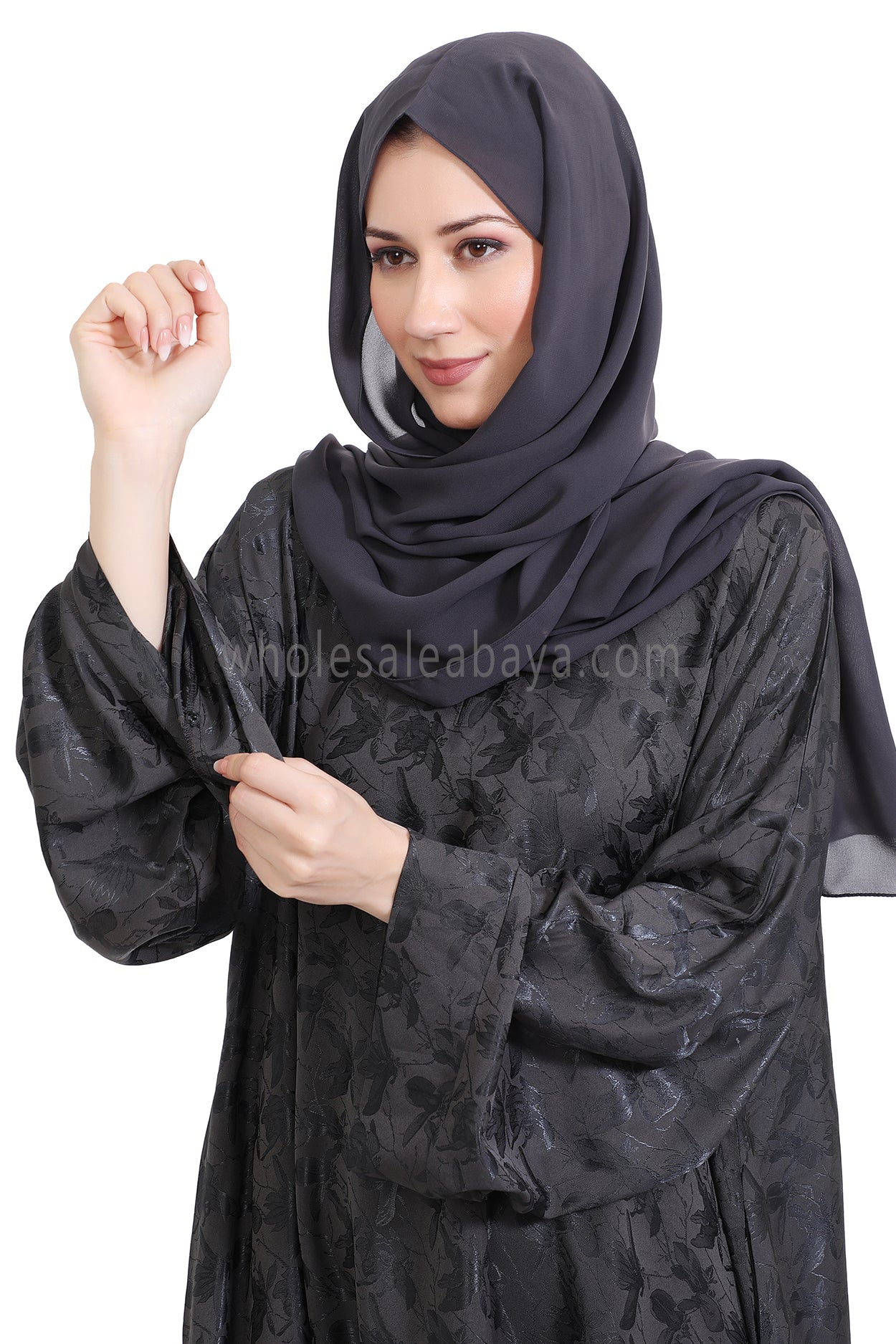 Urban Jacquard Closed Umbrella Abaya