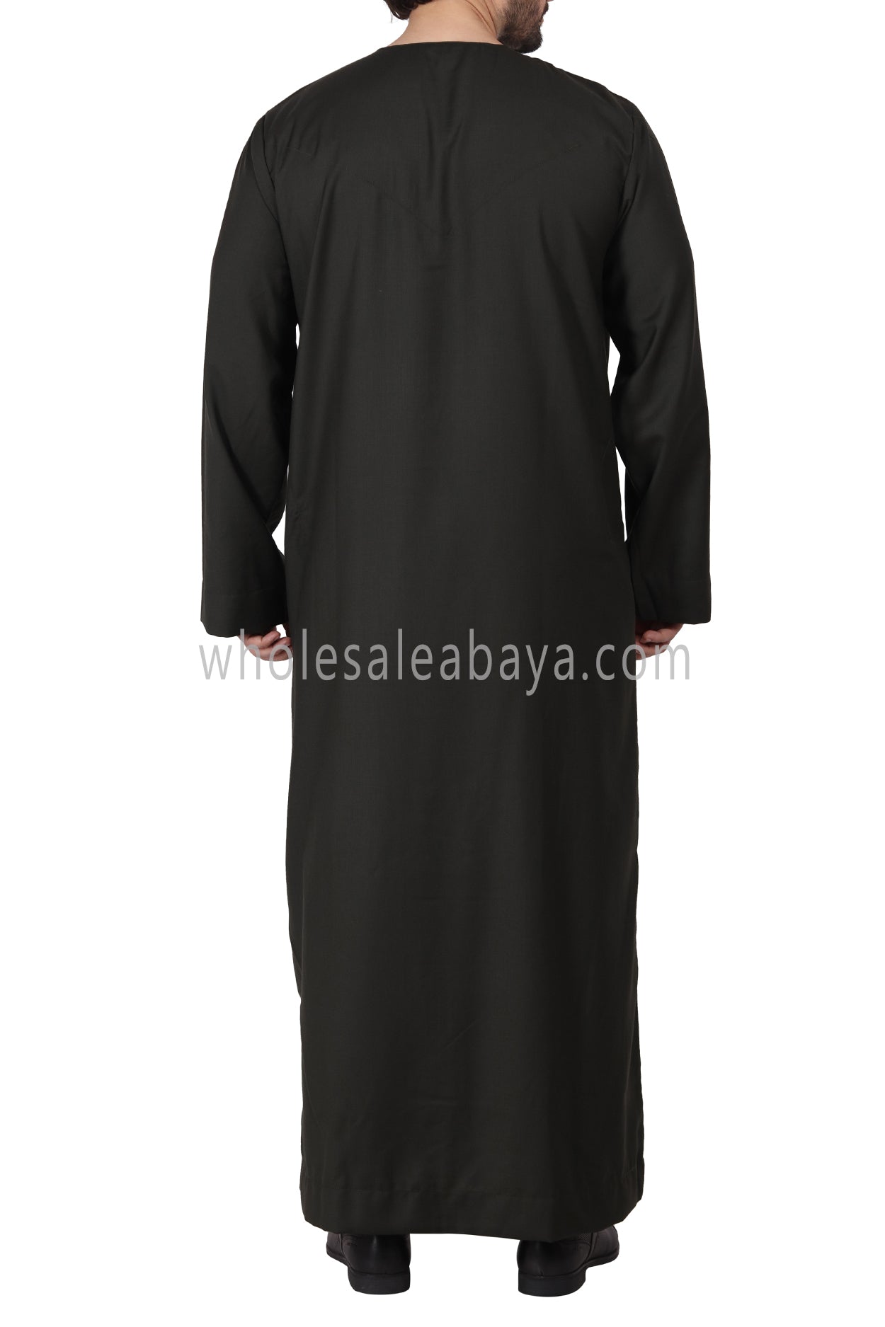 Premium Omani Thoube with Zip and Designer Tassel Black Colour