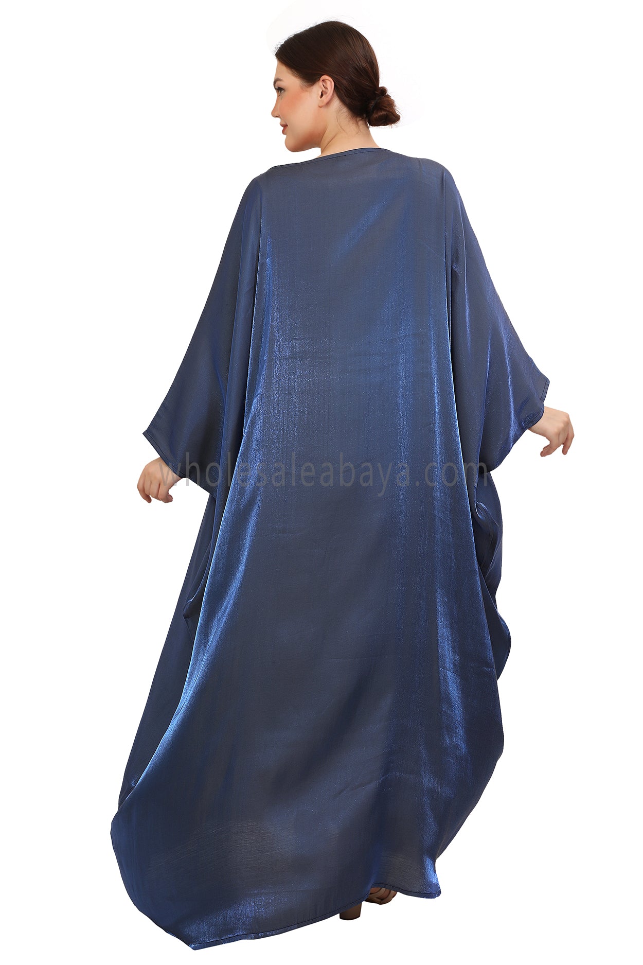 Butterfly Shimmer Kaftan Abaya Royal Blue 30520