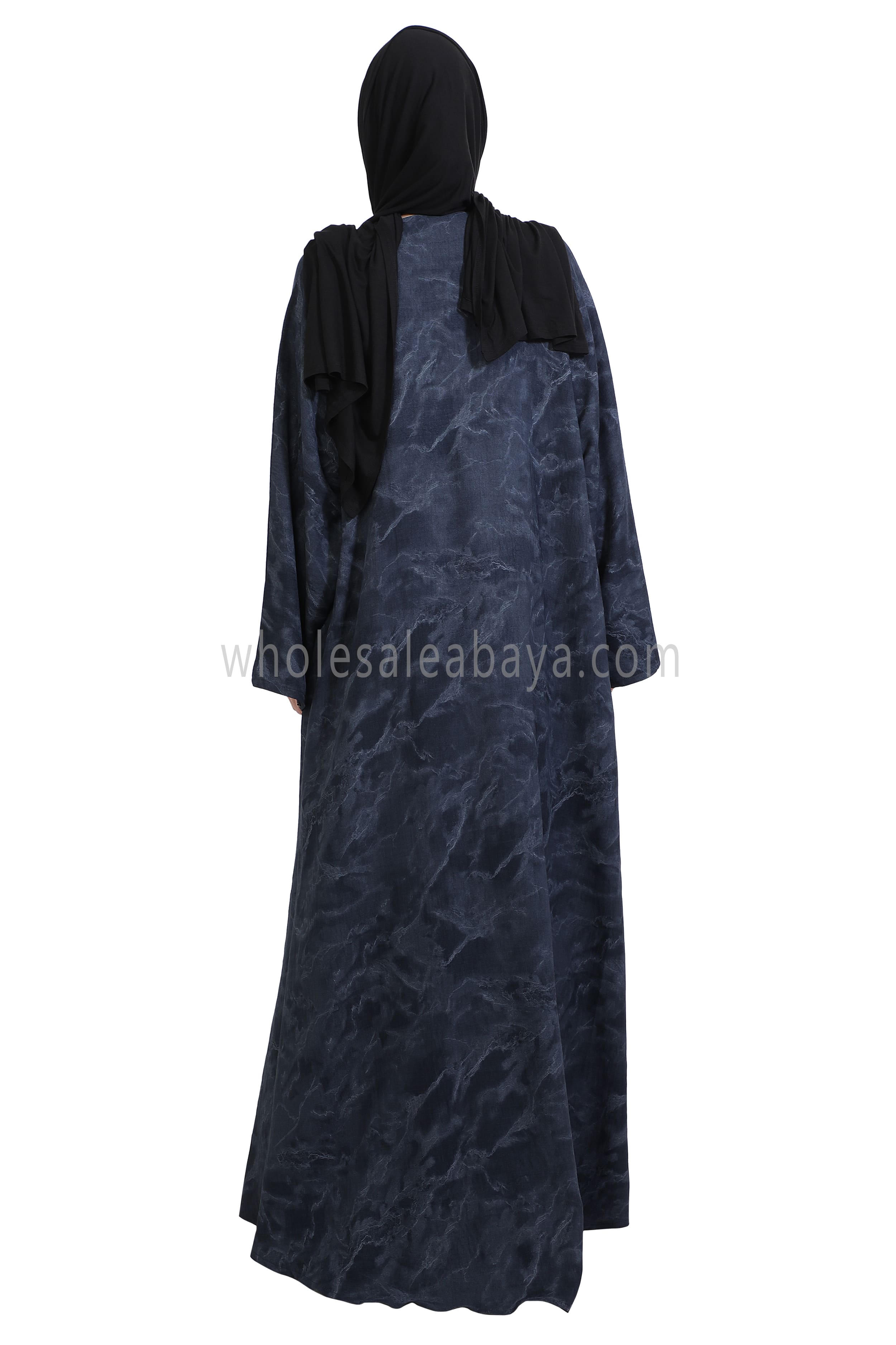 Linen Jacquard Closed Umbrella Abaya