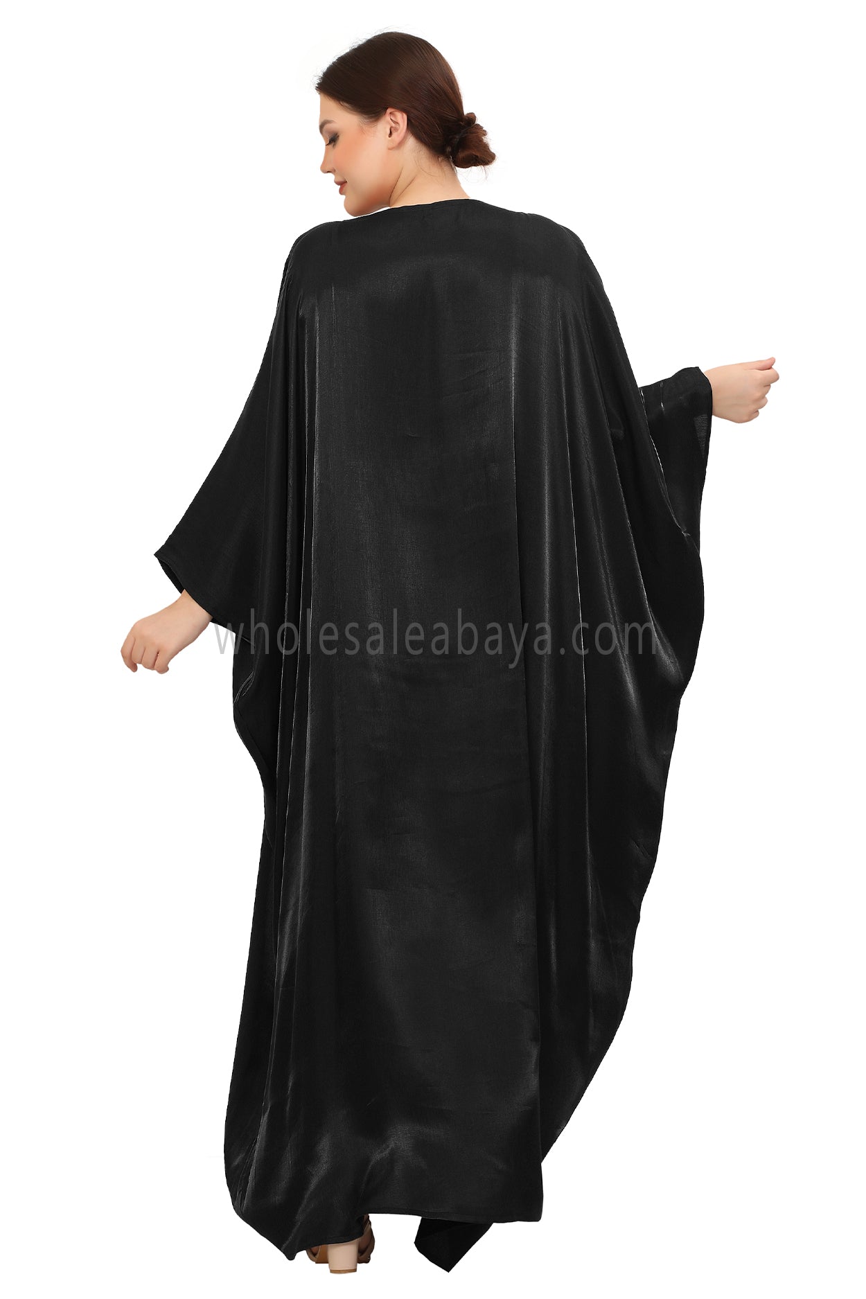 Butterfly Shimmer Kaftan Abaya Midnight Black 30520