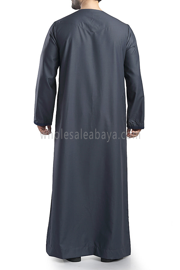 Embroidered Omani Thoube 90049 RL19 GREY