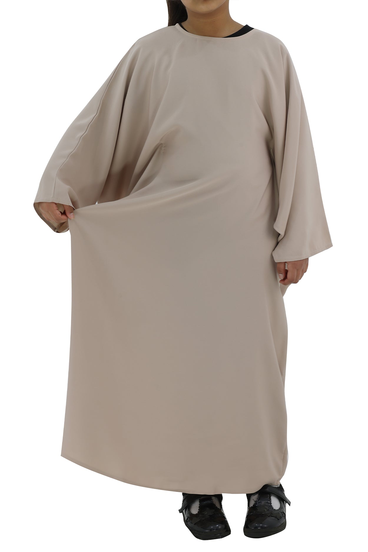 Girls PLain Closed Butterfly Abaya