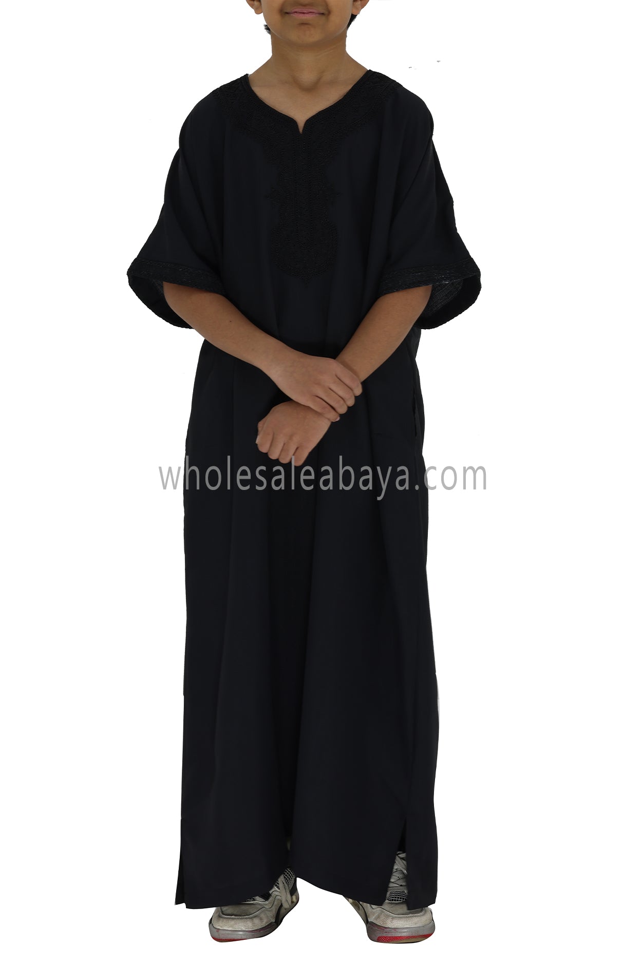 Boy's Moroccan Thoube Black Thoube