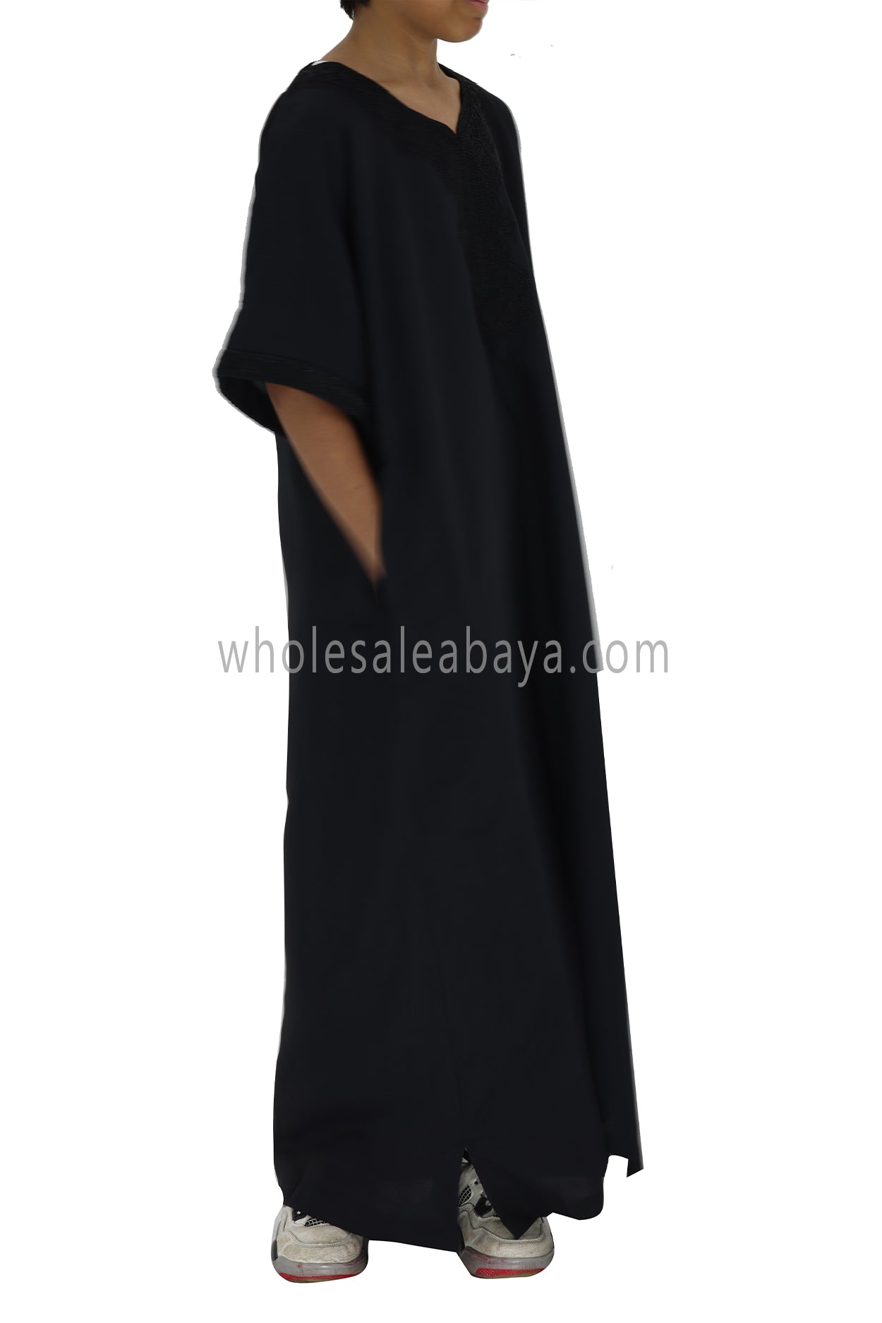 Boy's Moroccan Thoube Black Thoube