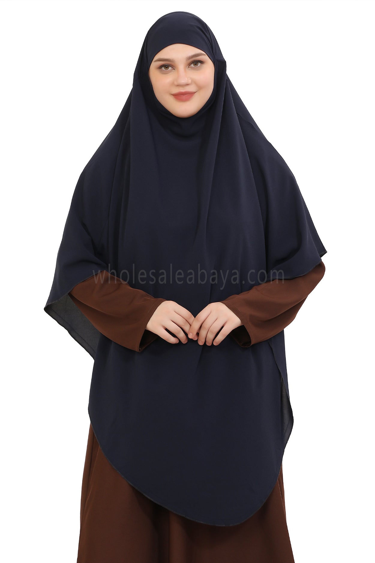 Free Size Premium Khimar Royal Navy Blue 50041