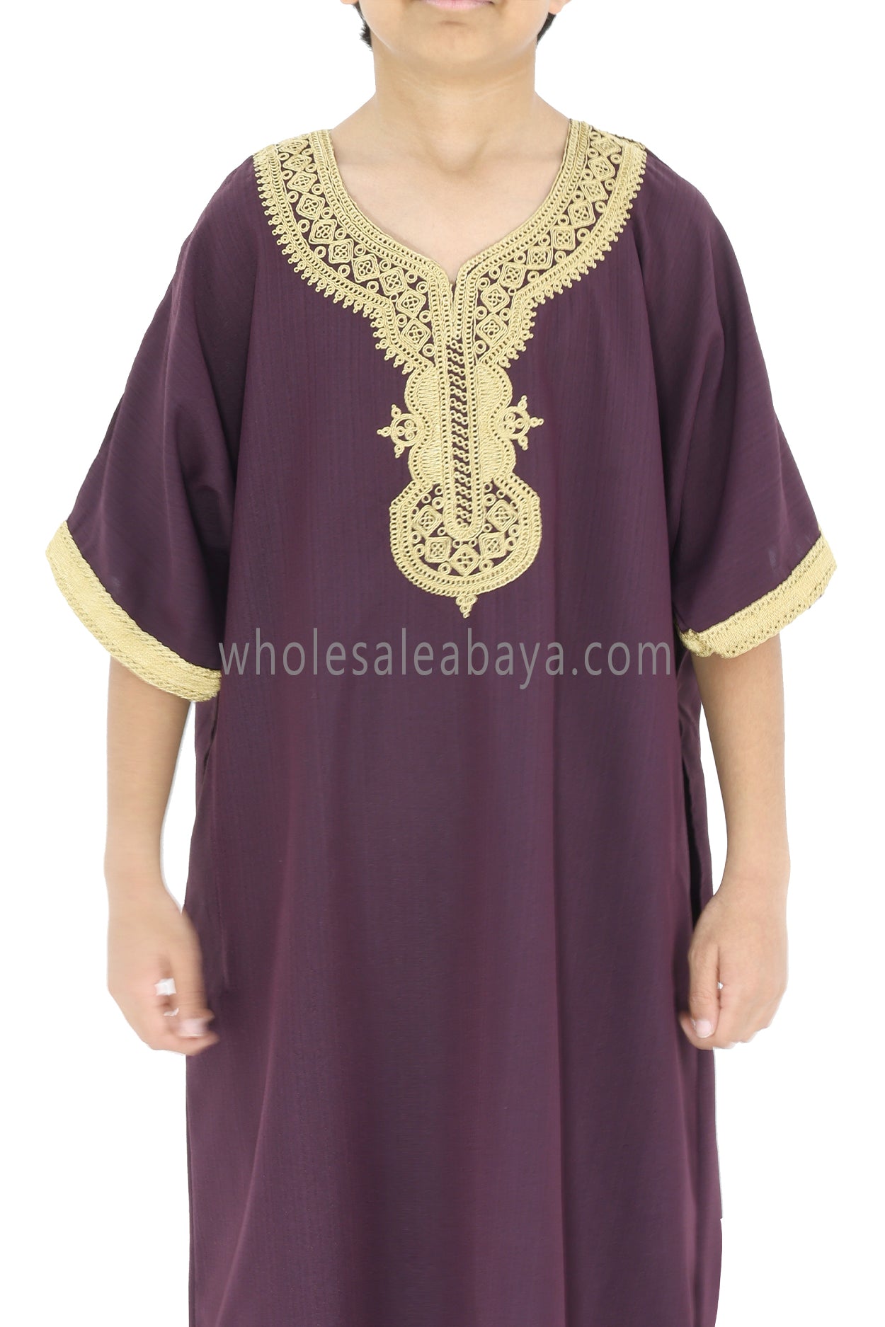 Boy's Moroccan Thoube Burgundy