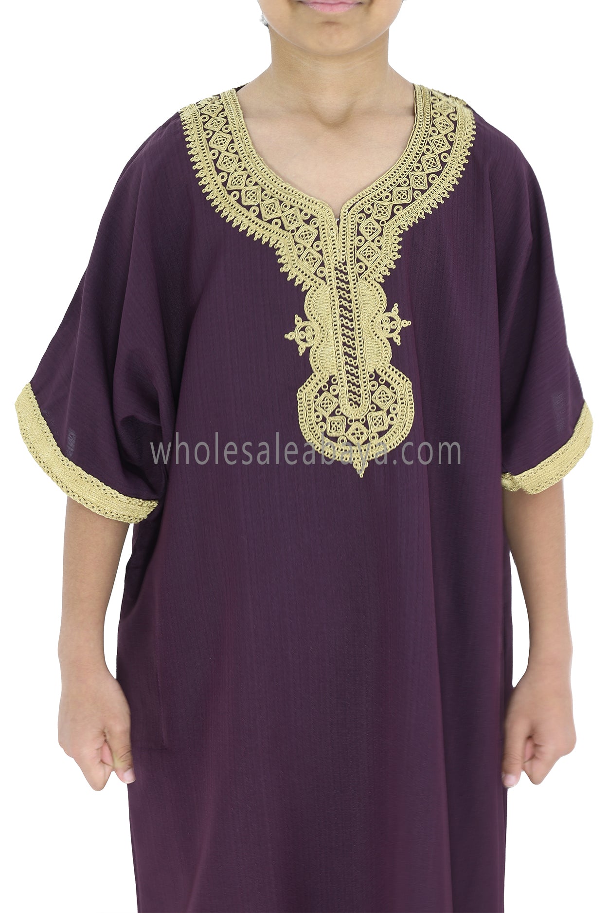 Boy's Moroccan Thoube Burgundy